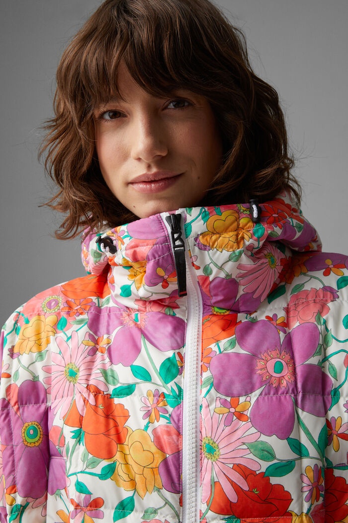 Yama Quilted coat in Violet/Pink - 5