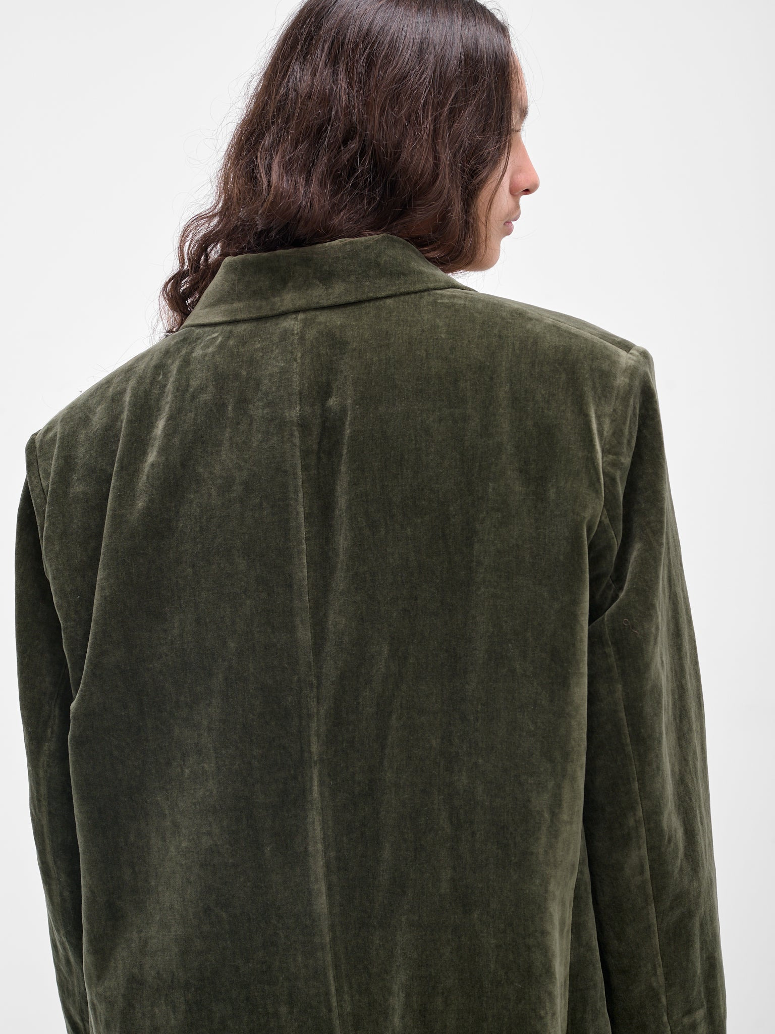 Green Velvet 'Celia' Coat - 4