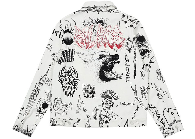 PALACE Palace Lotties Head Gas Jacket White outlook