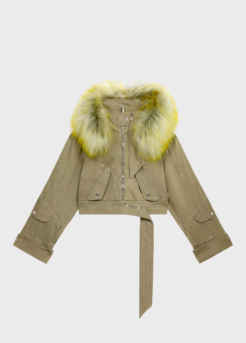 COTTON BULL JACKET WITH FUR 1