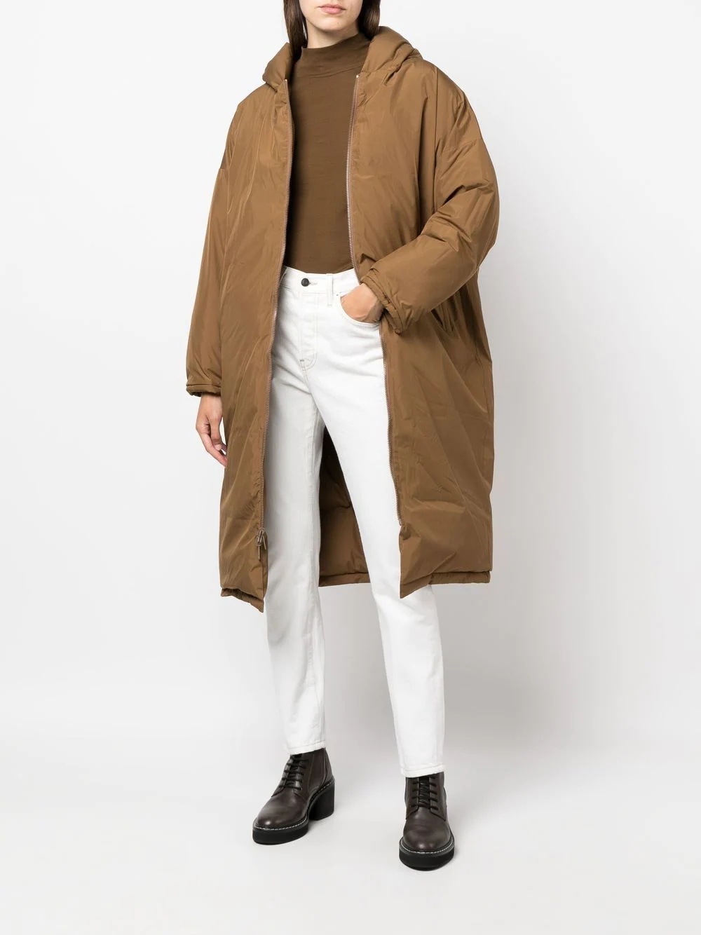 zipped hooded coat - 6