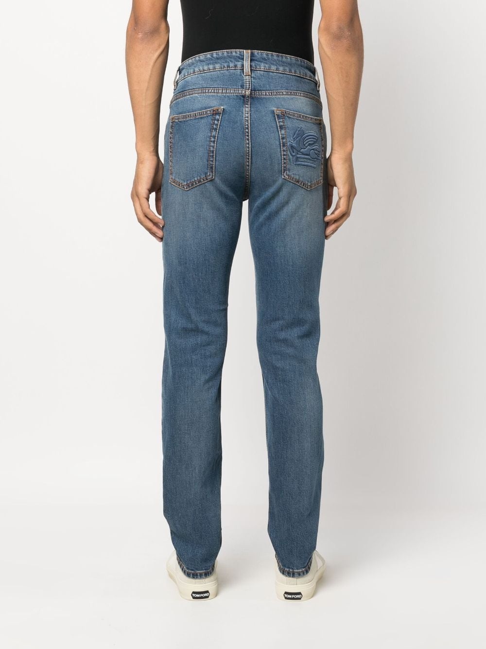 mid-rise straight-leg jeans - 4