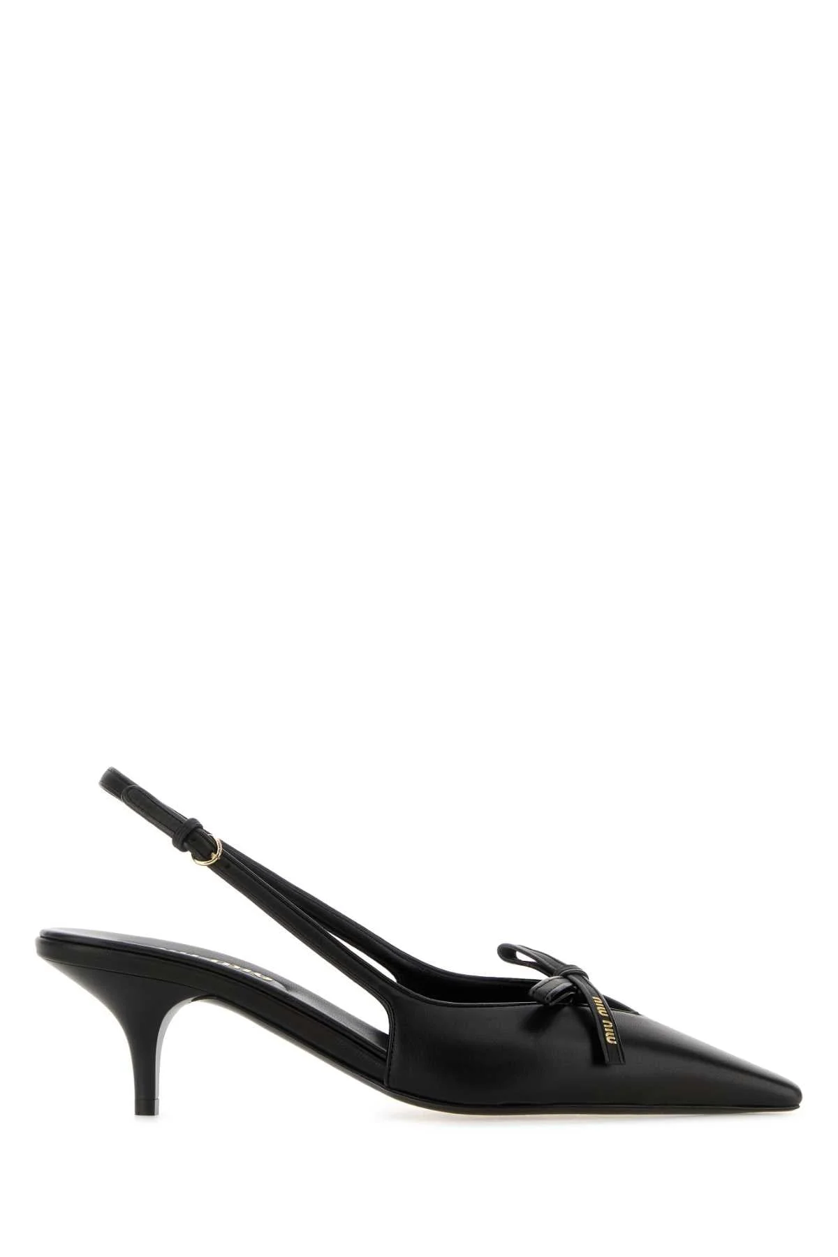 Miu Miu Women Black Leather Pumps - 1