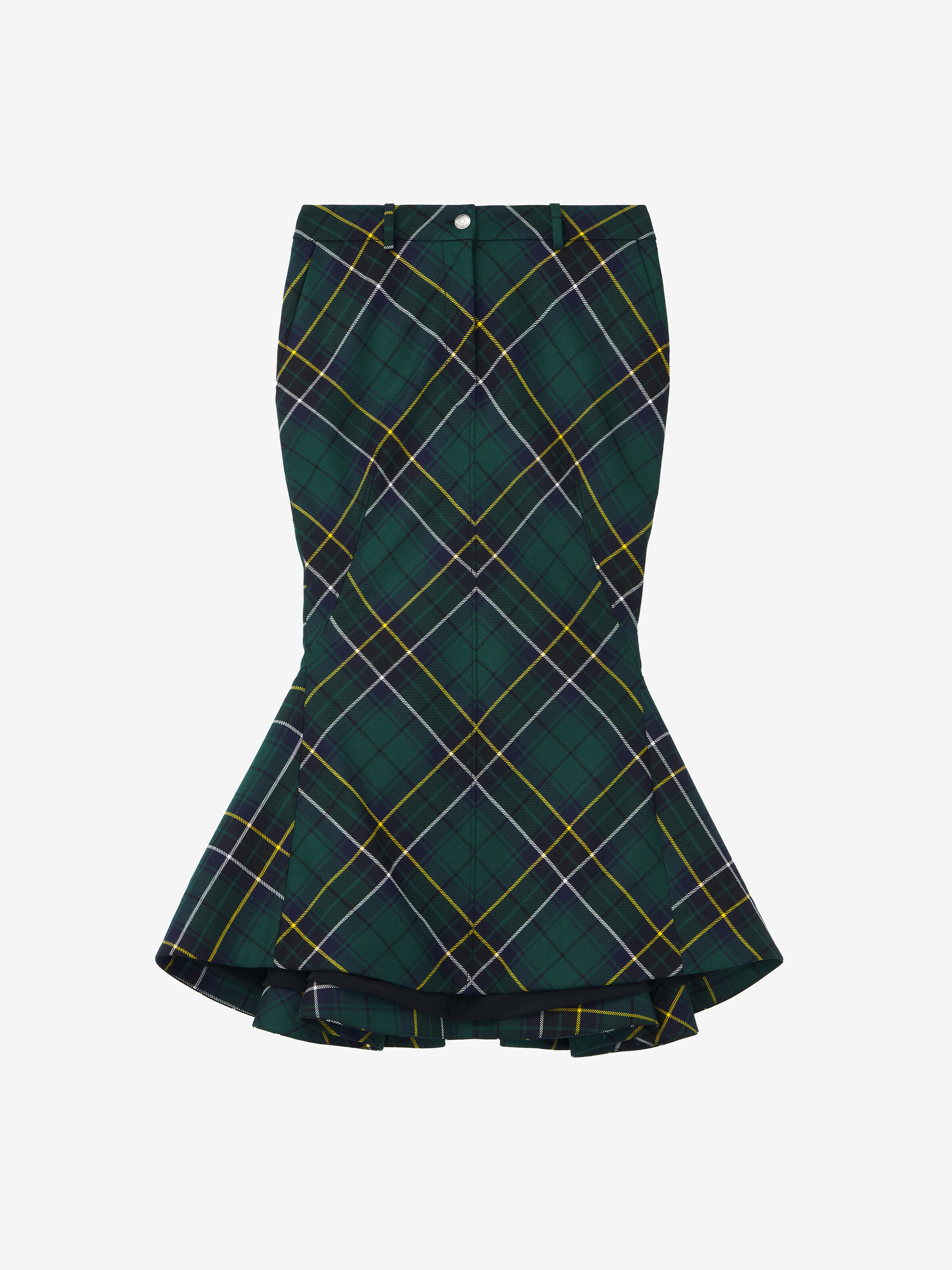 Kickback Wool Tartan Skirt - 1
