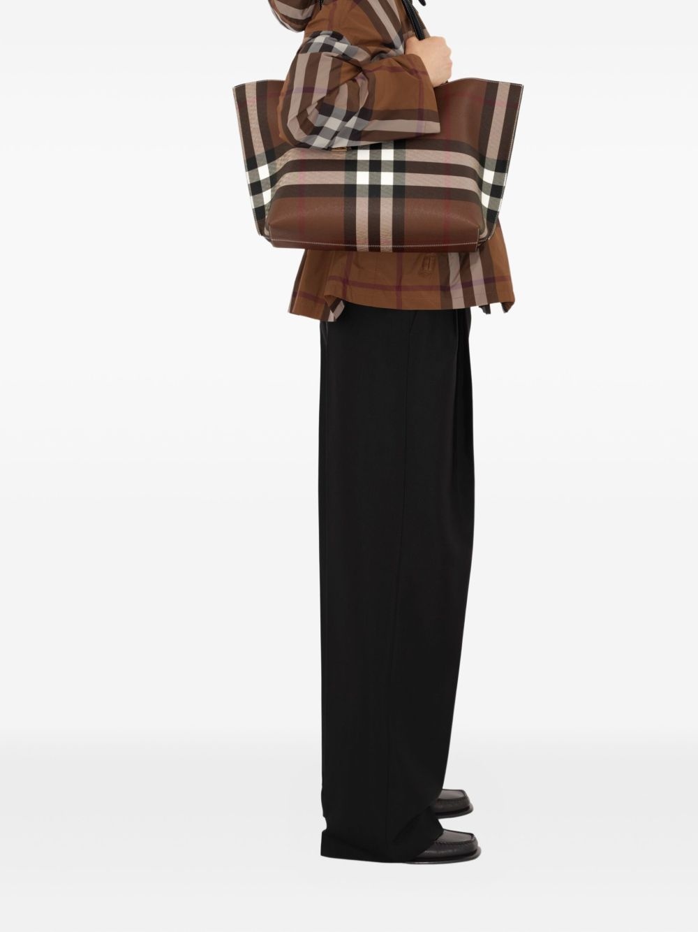 medium Check tote bag - 3