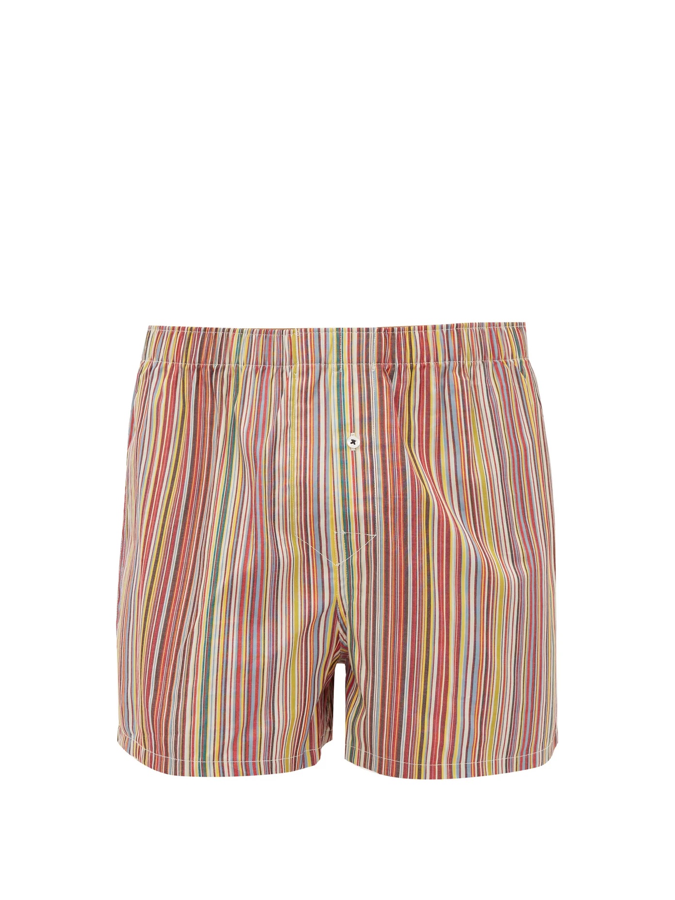 Signature-stripe cotton boxer shorts - 1