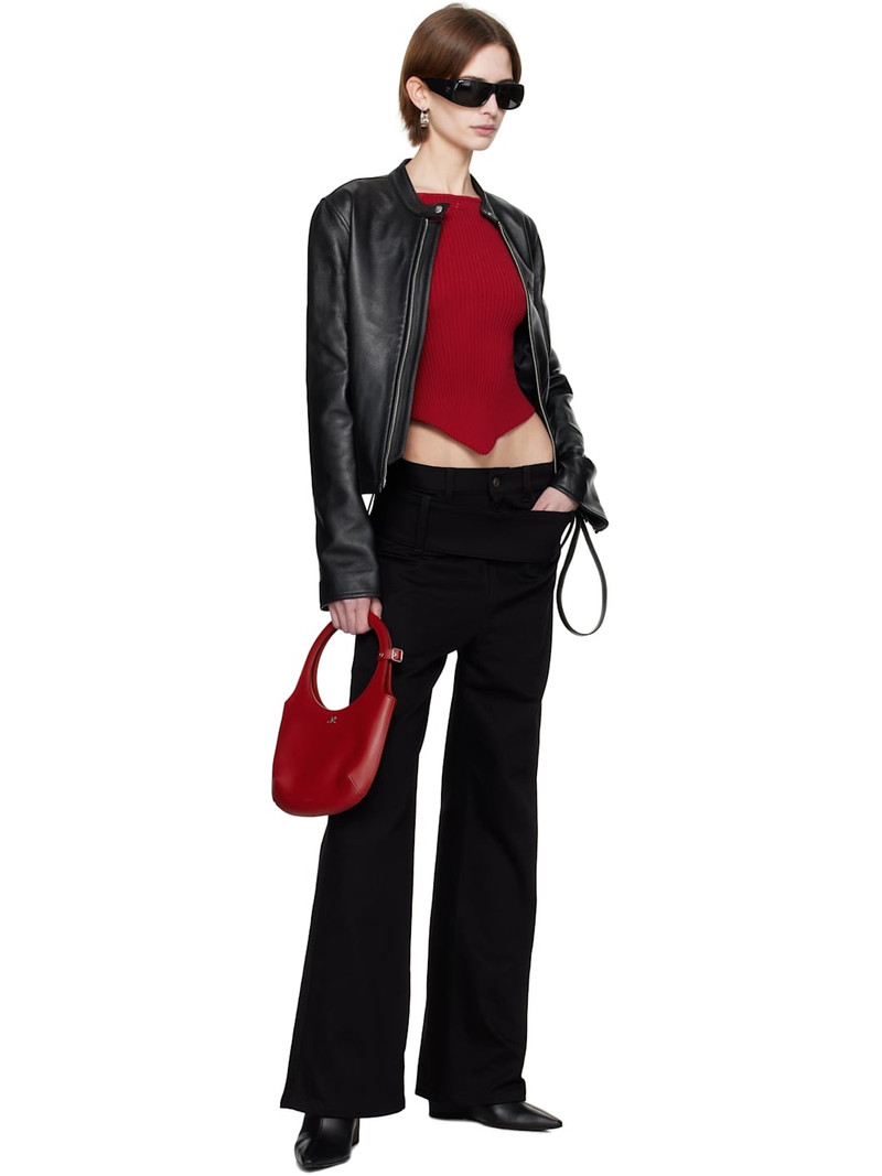 courrèges Red Pointy Rib Knit Tank Top outlook