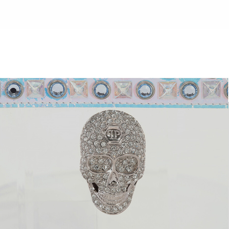 Philipp Plein Studded Transparent Clutch With Strap - 6