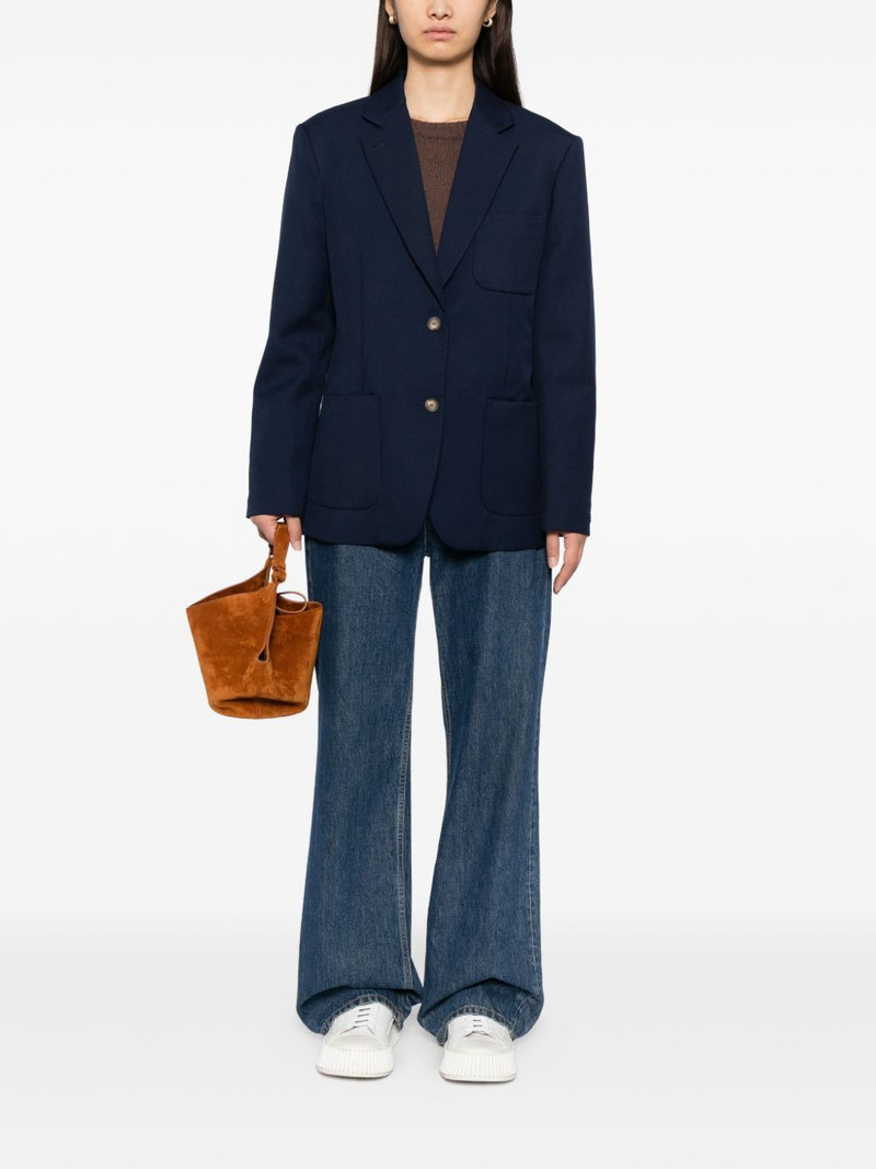 LACOSTE logo-embroidered blazer outlook