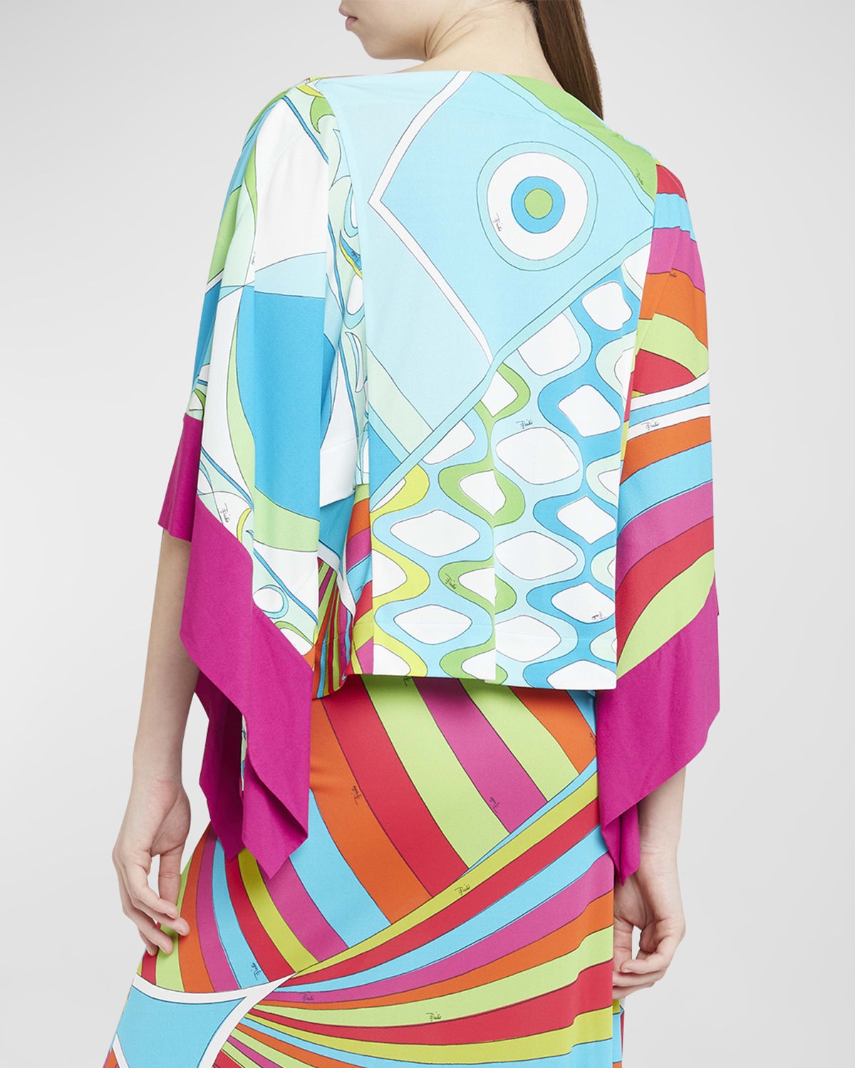 Abstract-Print Foulard Blouse - 6