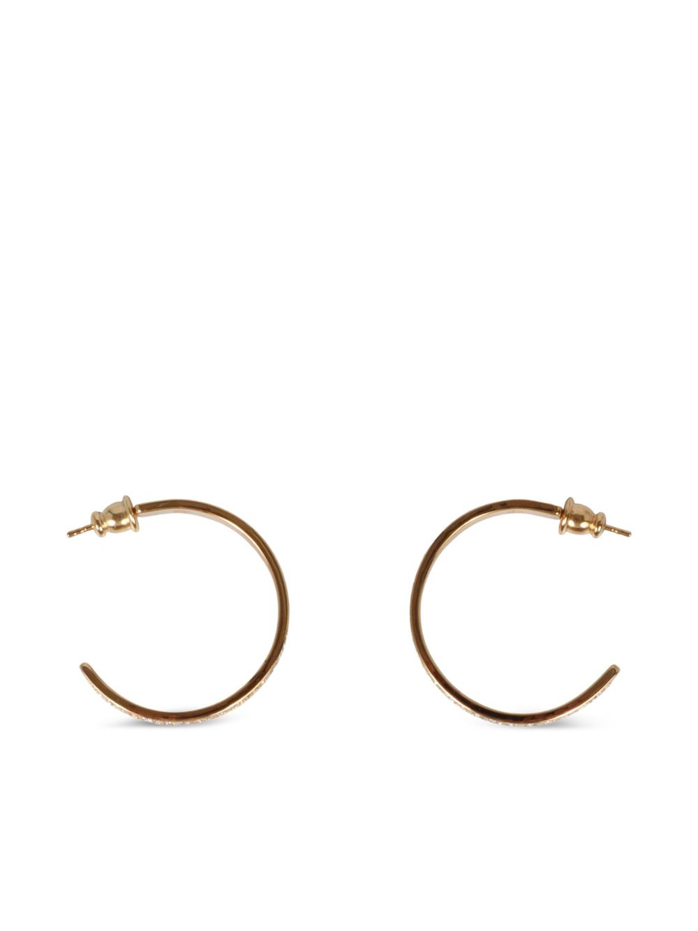 FF-embellished hoop earrings - 3