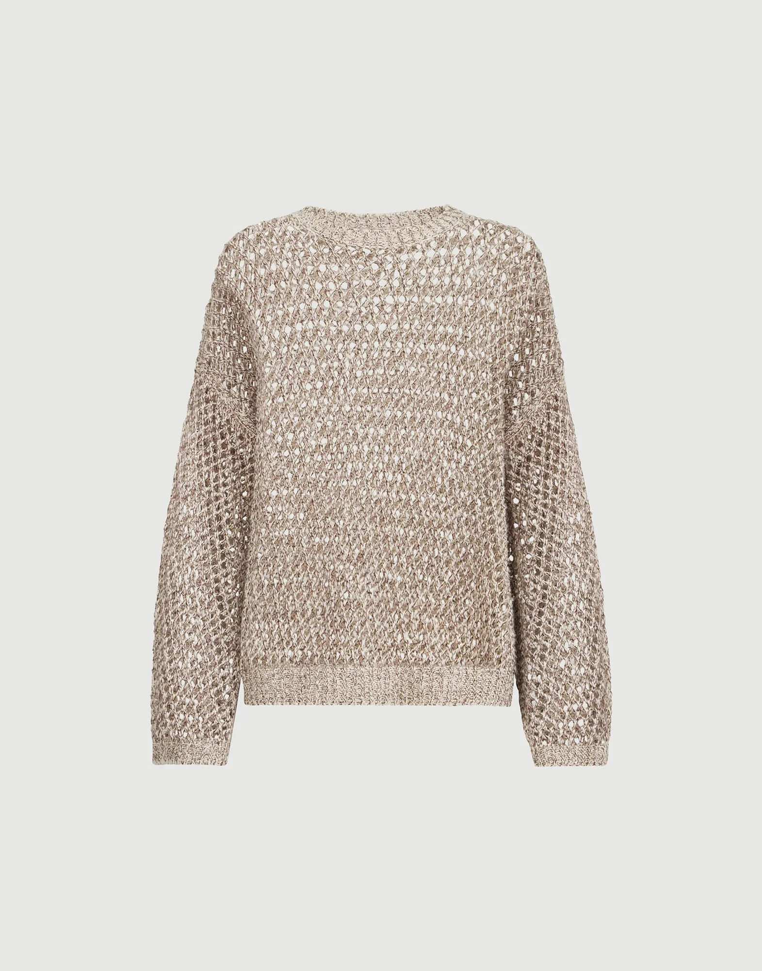 Dazzling chiné net sweater in silk and linen - 1