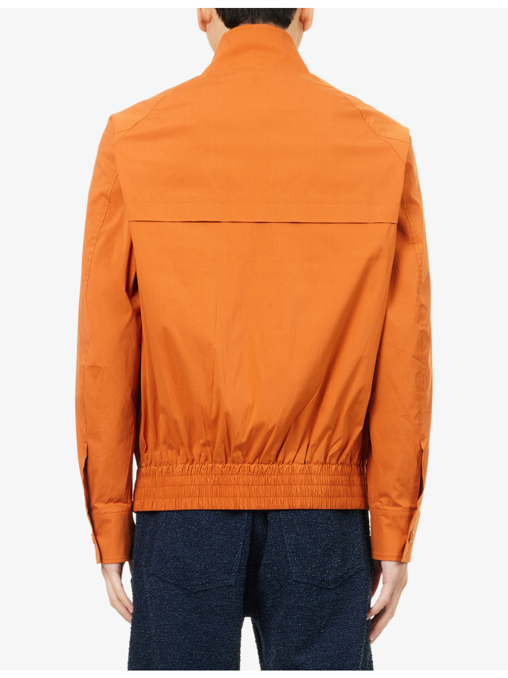 Belted-Collar Lightweight Cotton-Blend Harrington Jacket - 4