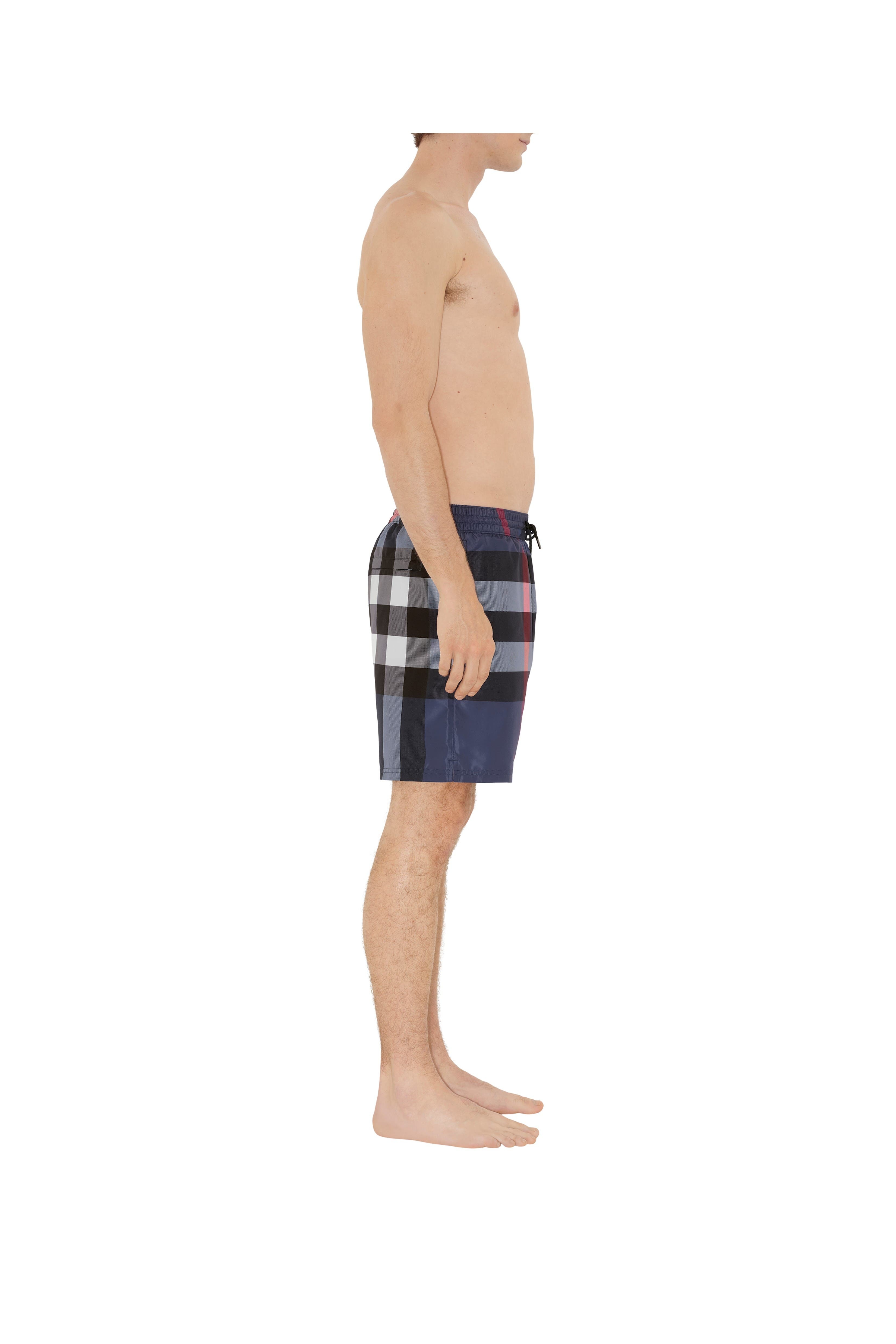 burberry Check Swim Shorts in Carbon Blue at Nordstrom - 3