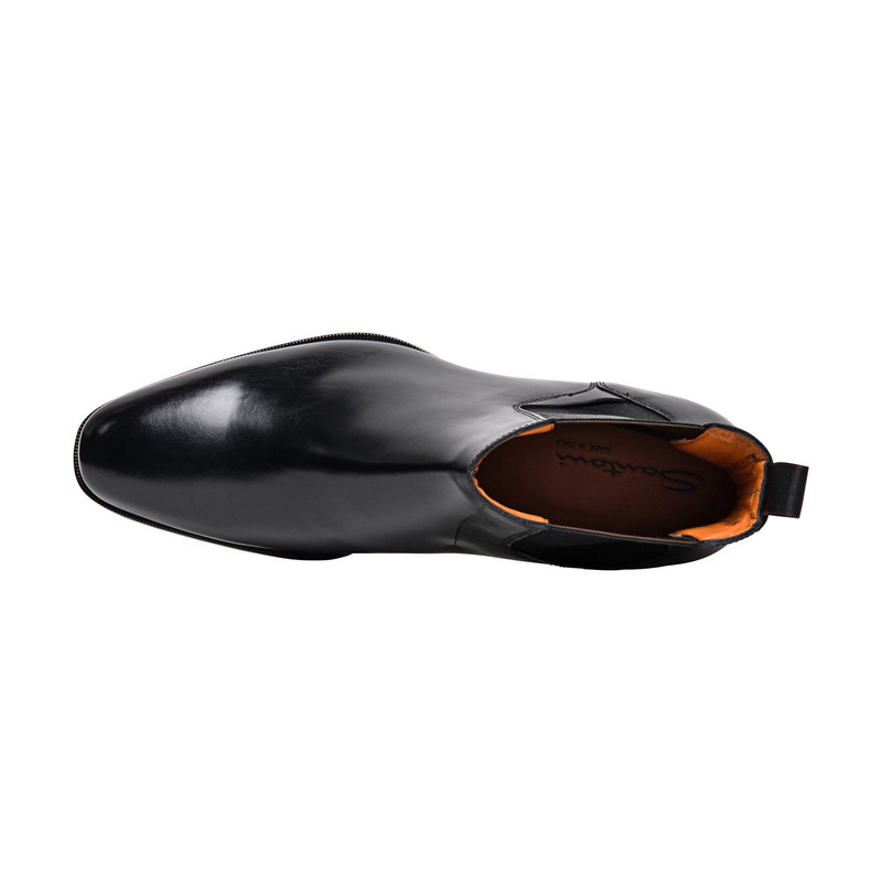 Men’s polished black leather Chelsea boot 4