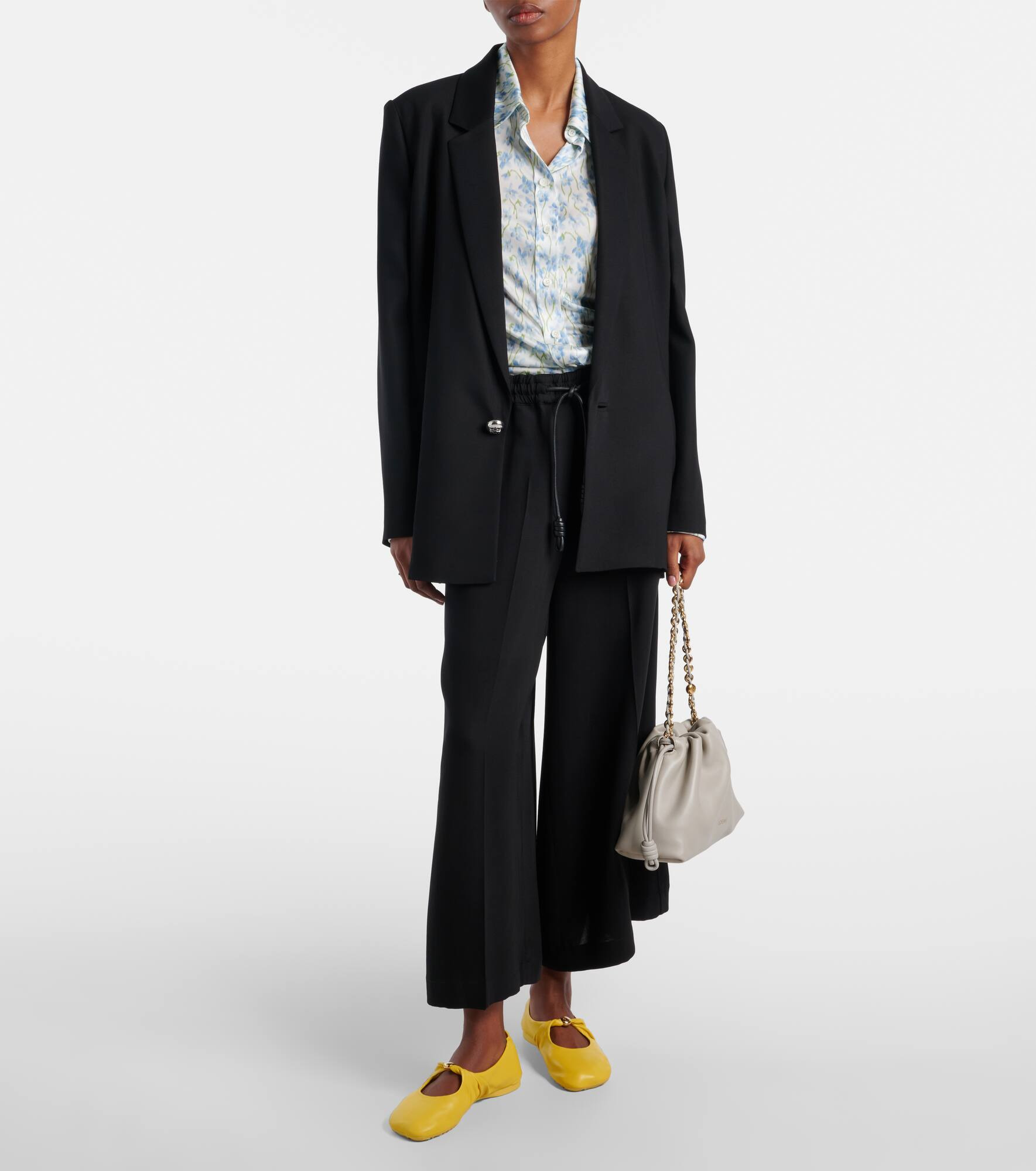Cropped cady wide-leg pants - 2
