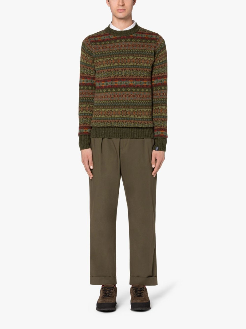 Mackintosh IMPULSE PINESHADOW WOOL FAIR ISLE CREWNECK SWEATER outlook