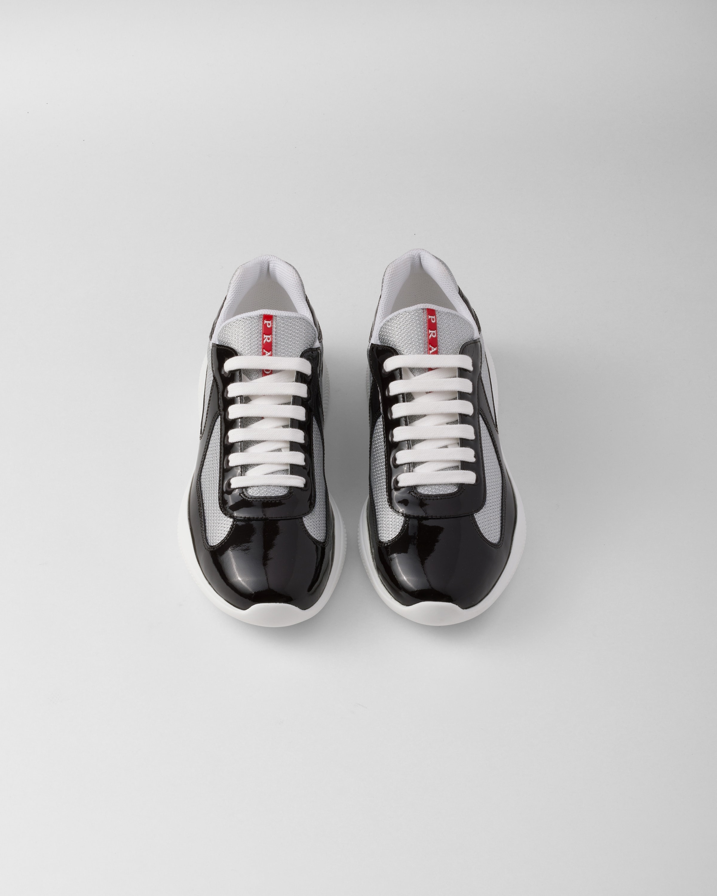 Patent leather and technical fabric Prada America's Cup sneakers - 3