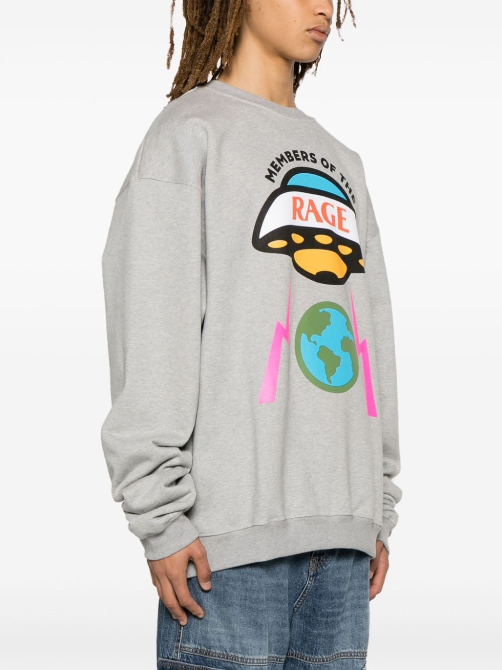 illustration-print cotton sweatshirt - 3