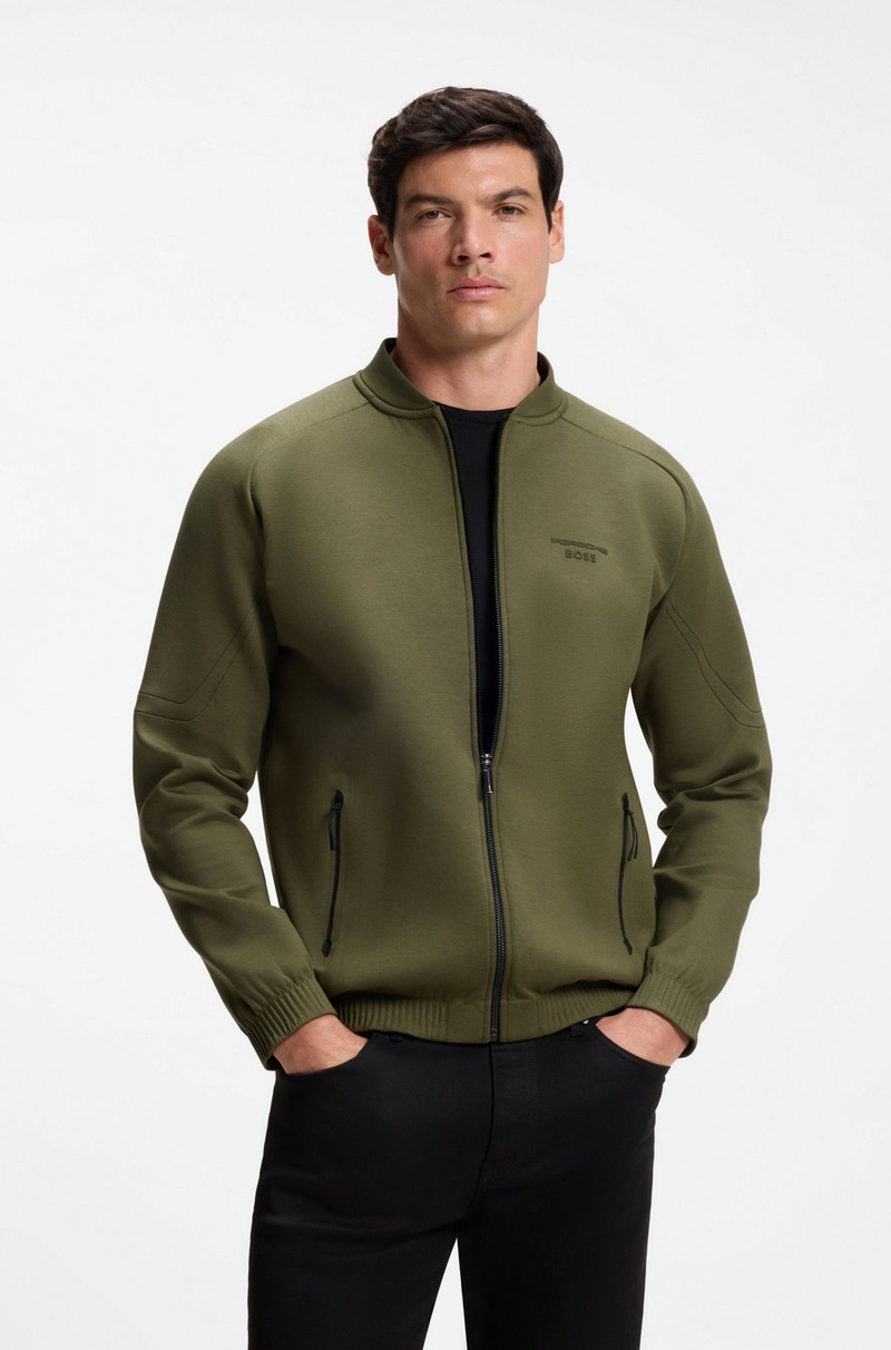 PORSCHE X BOSS ZIPPER-UP SWEATSHIRT WITH EMBOSSED ARTWORK 2