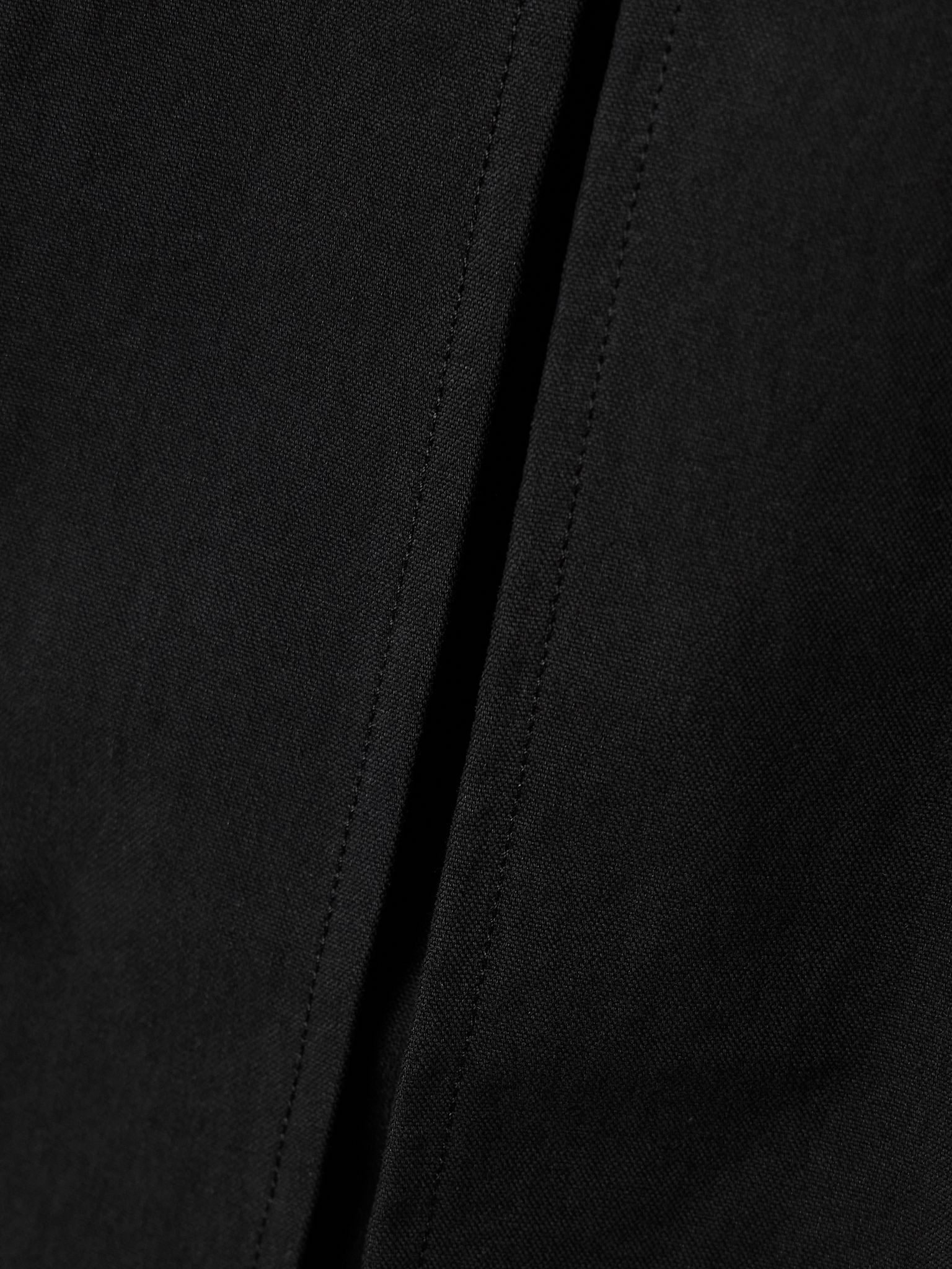 Cotton-blend canvas midi skirt Charcoal - 6