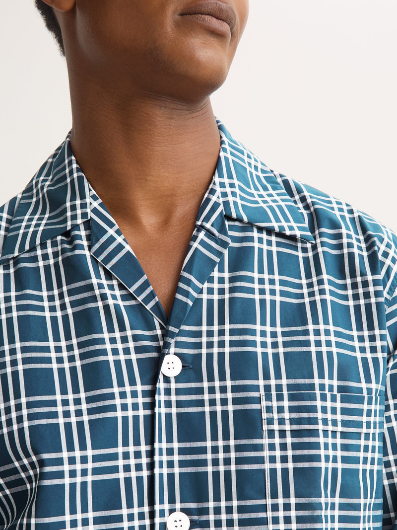 Barker Cotton Pajamas French Blue & White Check 5