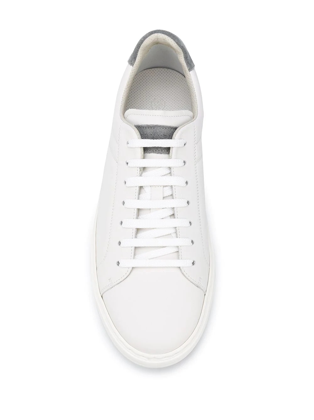 suede-trimmed low-top trainers  - 4