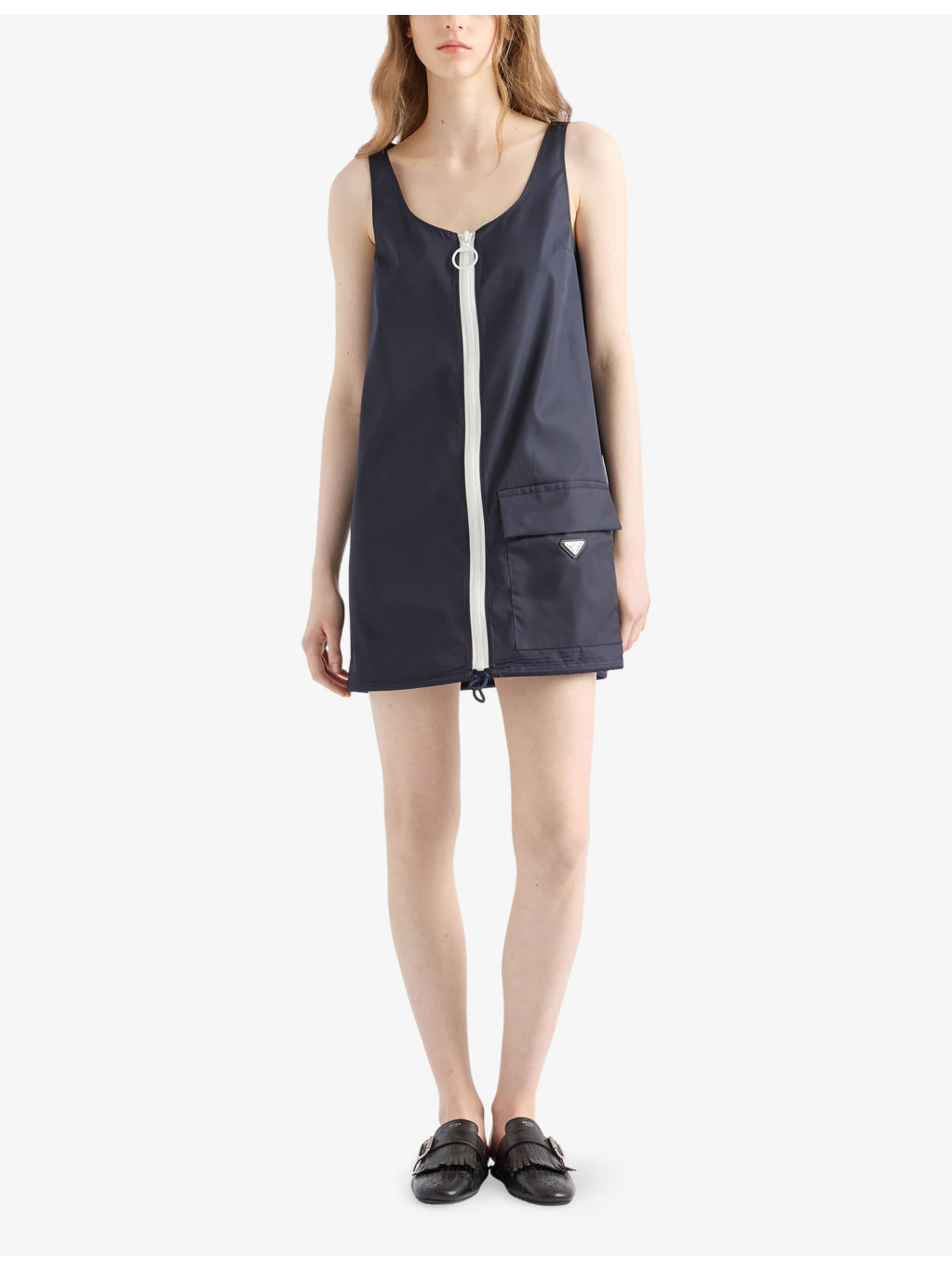 Re Nylon Zip-Up Woven Mini Dress - 2