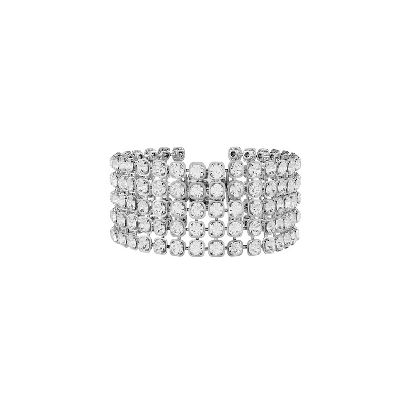 Women's 10pm Choker in Shiny Silver 1