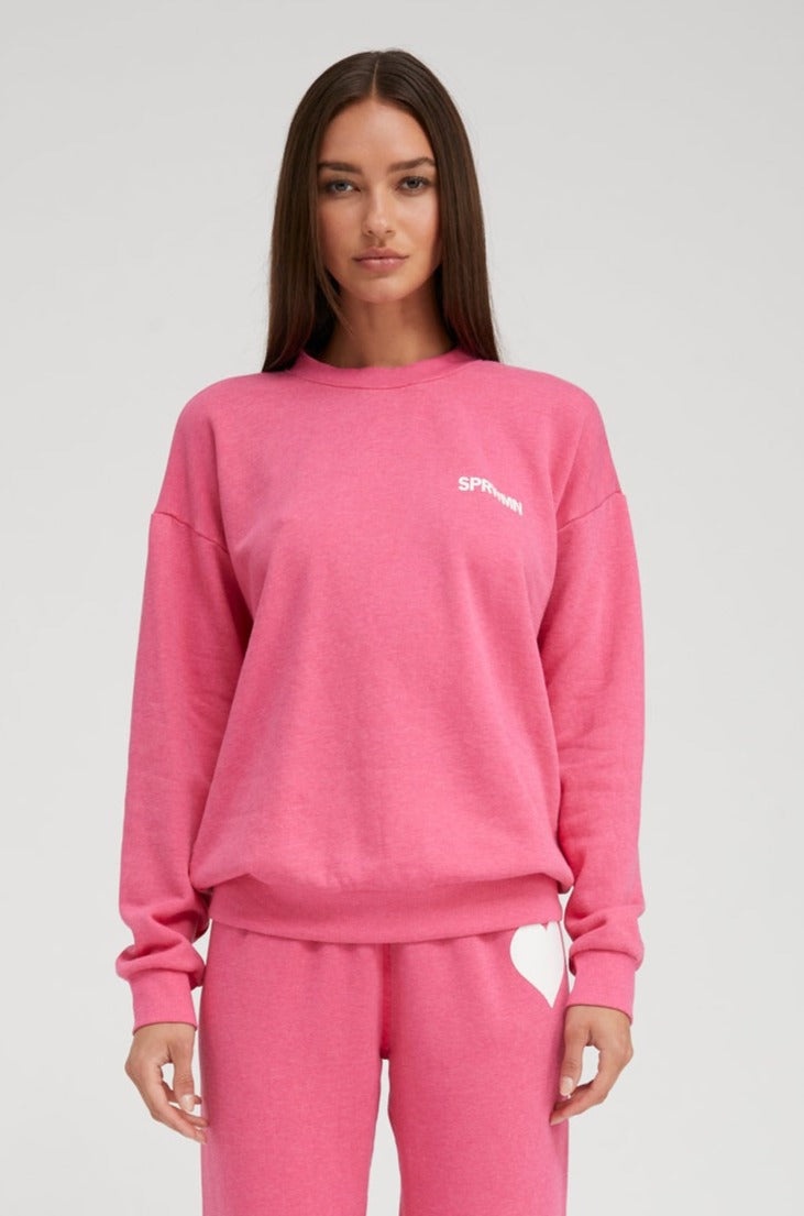 HOT PINK LOGO SWEATSHIRT - 1