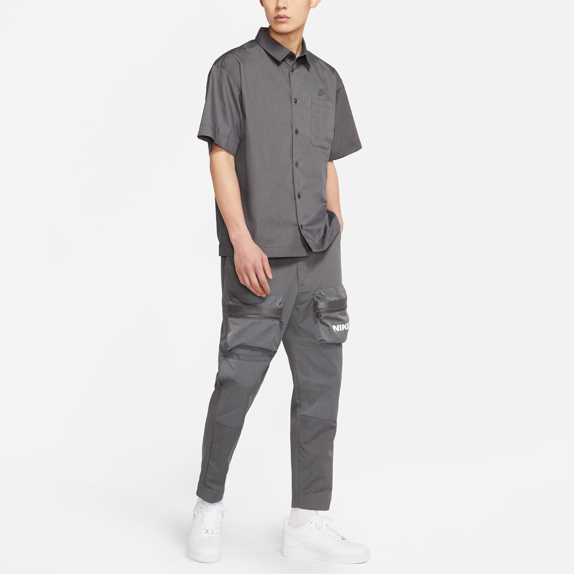 Nike Thin and light Loose Sports Short Sleeve Shirt Gray DM8686-060 - 3