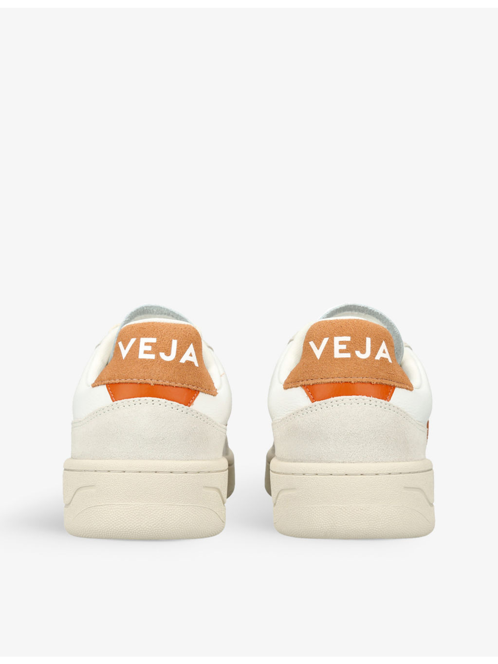 V90 logo-embroidered low-top leather trainers - 4