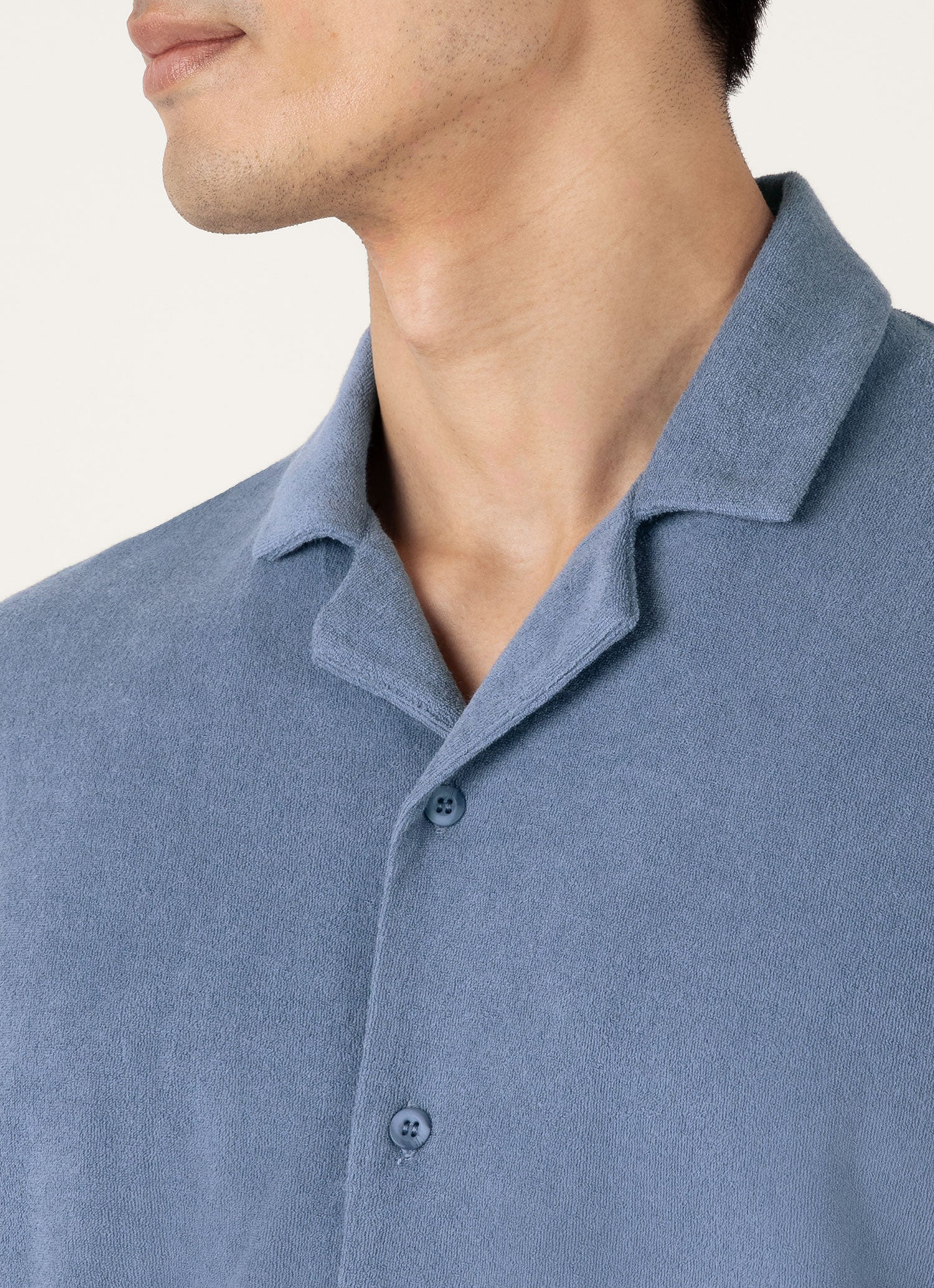 Towelling Camp Collar Shirt - 6