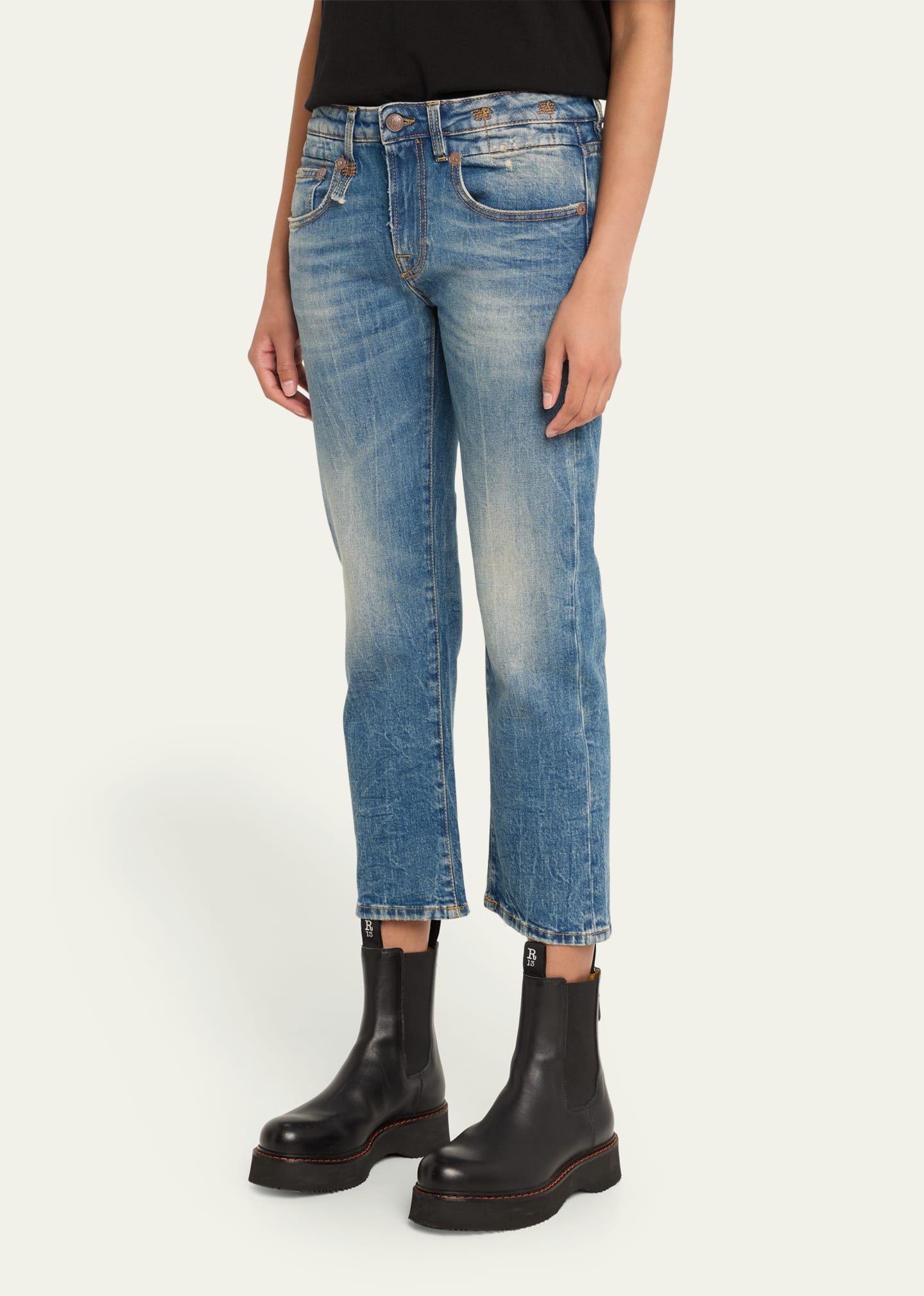 Boy Straight Cropped Jeans - 4