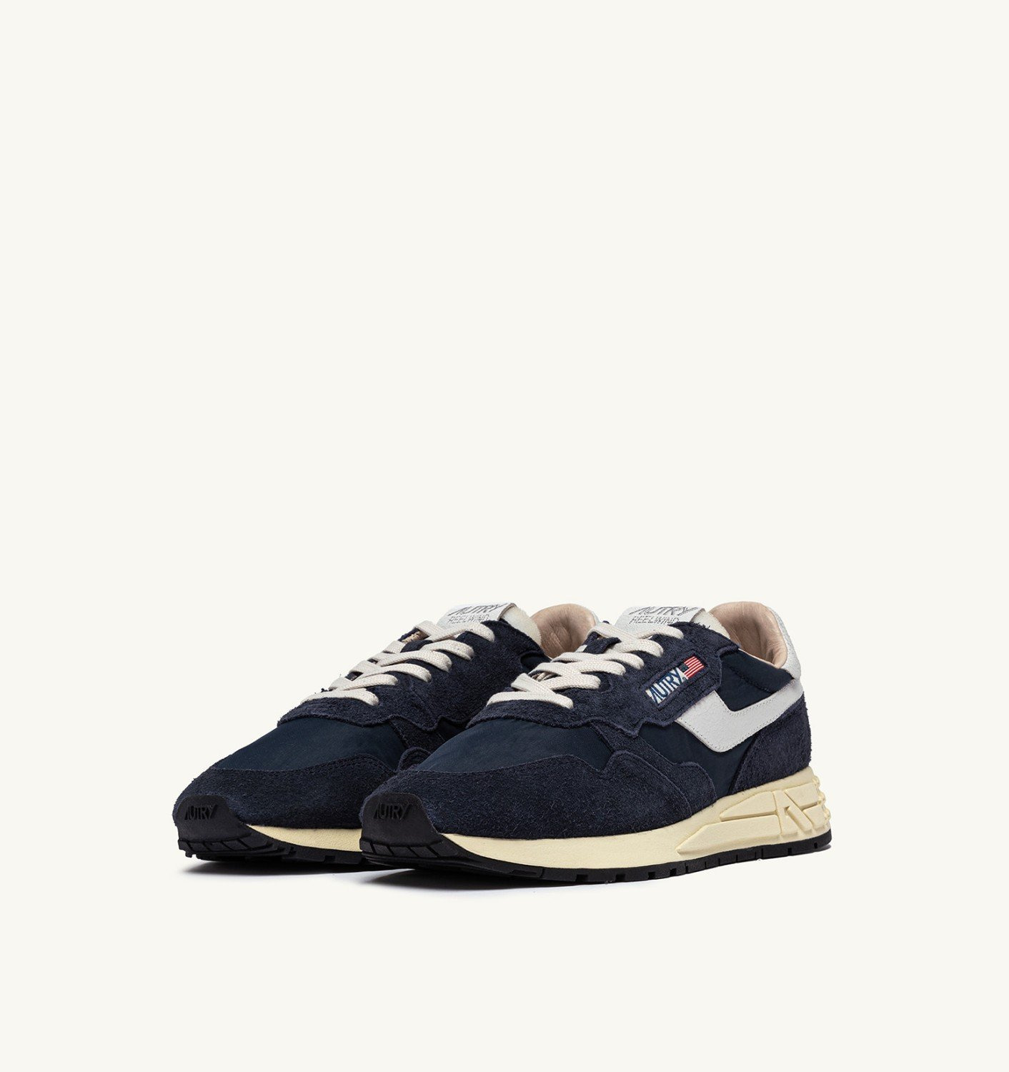 REELWIND LOW SNEAKERS IN NYLON AND SUEDE BLUE SPACE AND WHITE - 3
