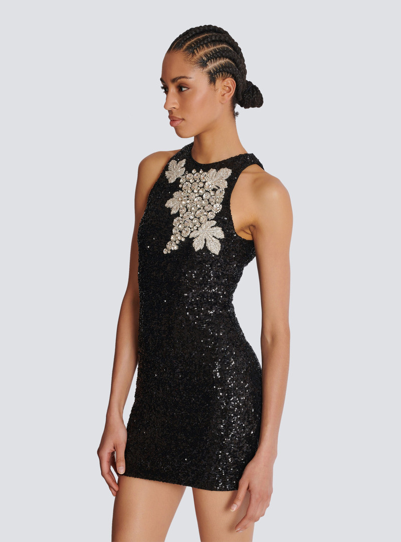 Sequin dress with Grape embroidery 7