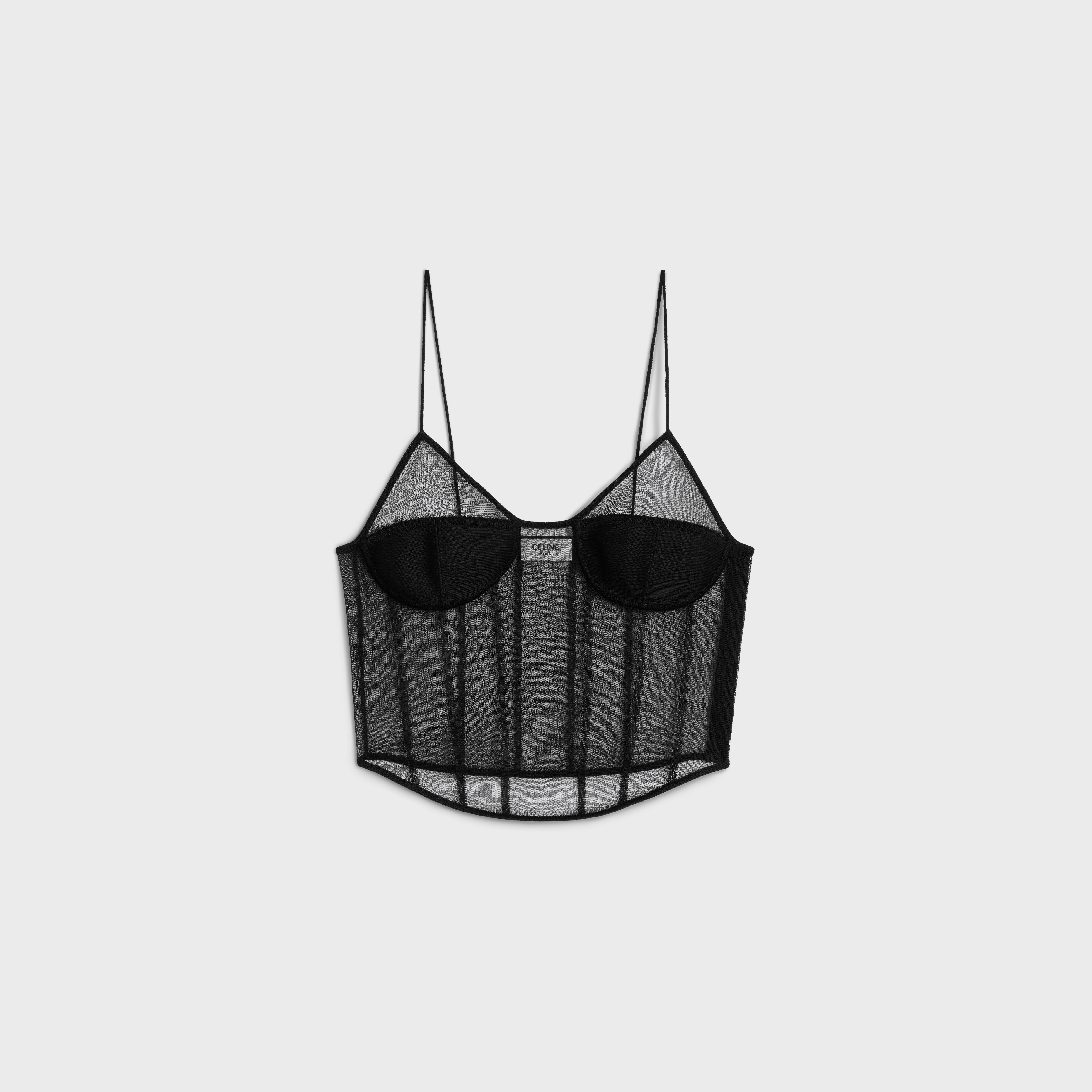 corset top in silk organza - 1