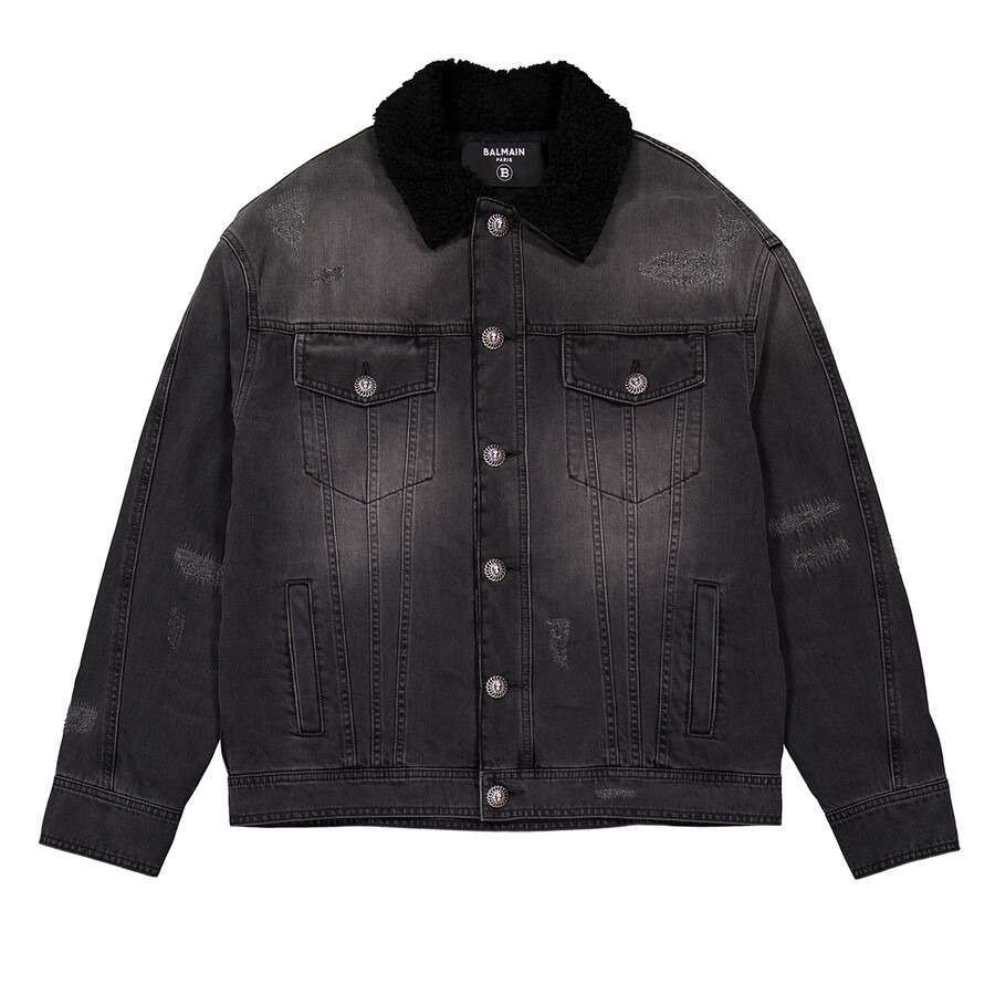 Balmain Shearling-Lining Denim Jacket - 5