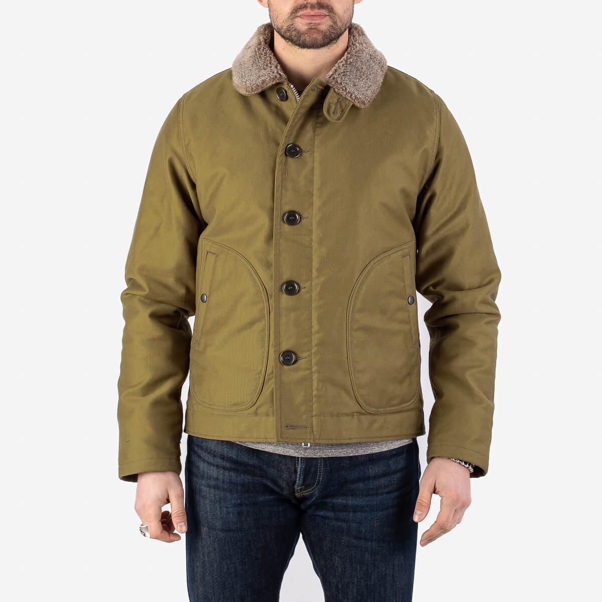 IHM-35-KHA Whipcord N1 Deck Jacket - Khaki - 2