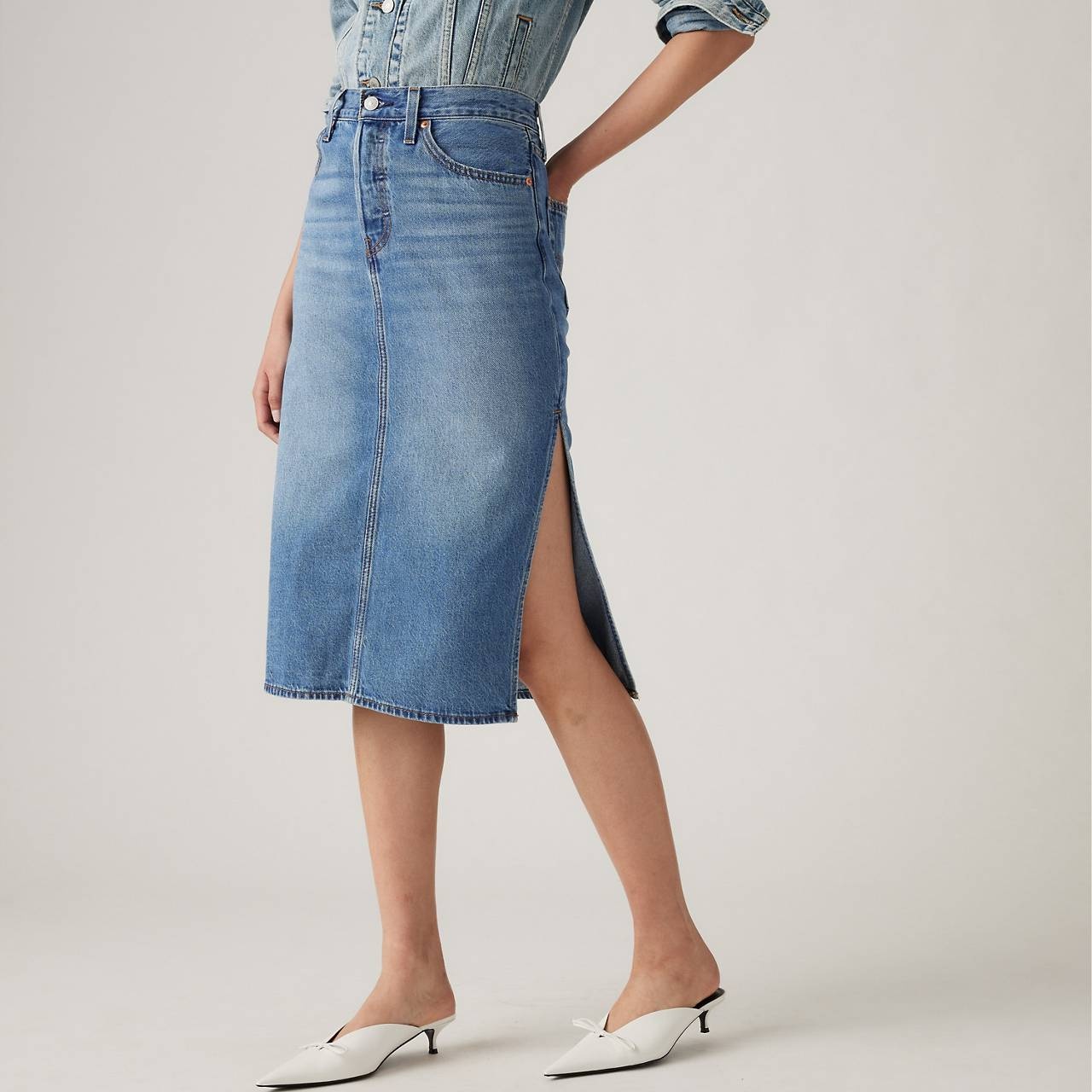 SIDE SLIT SKIRT - 4