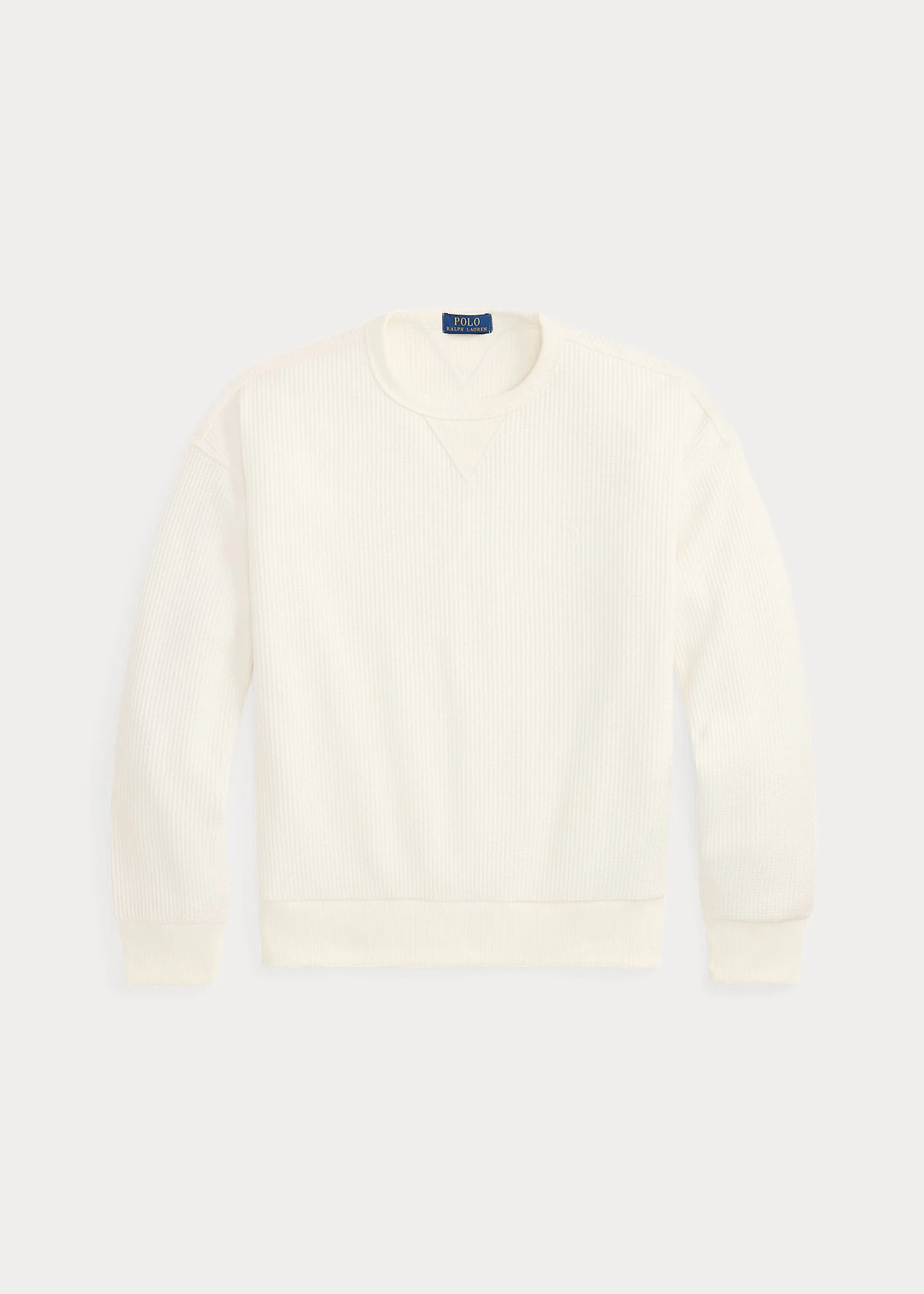 Relaxed Fit Waffle-Knit Sweatshirt - 1