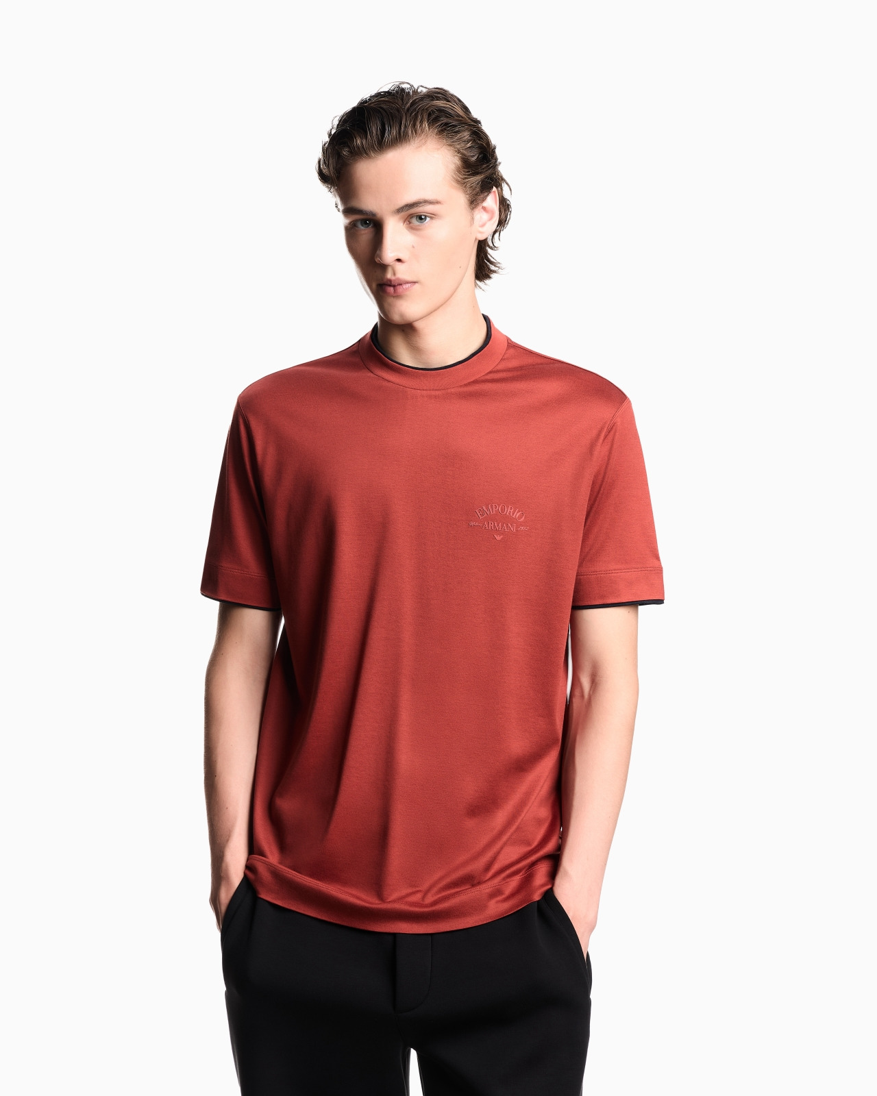ASV LYOCELL-BLEND JERSEY T-SHIRT WITH CONTRASTING DETAILS - 4