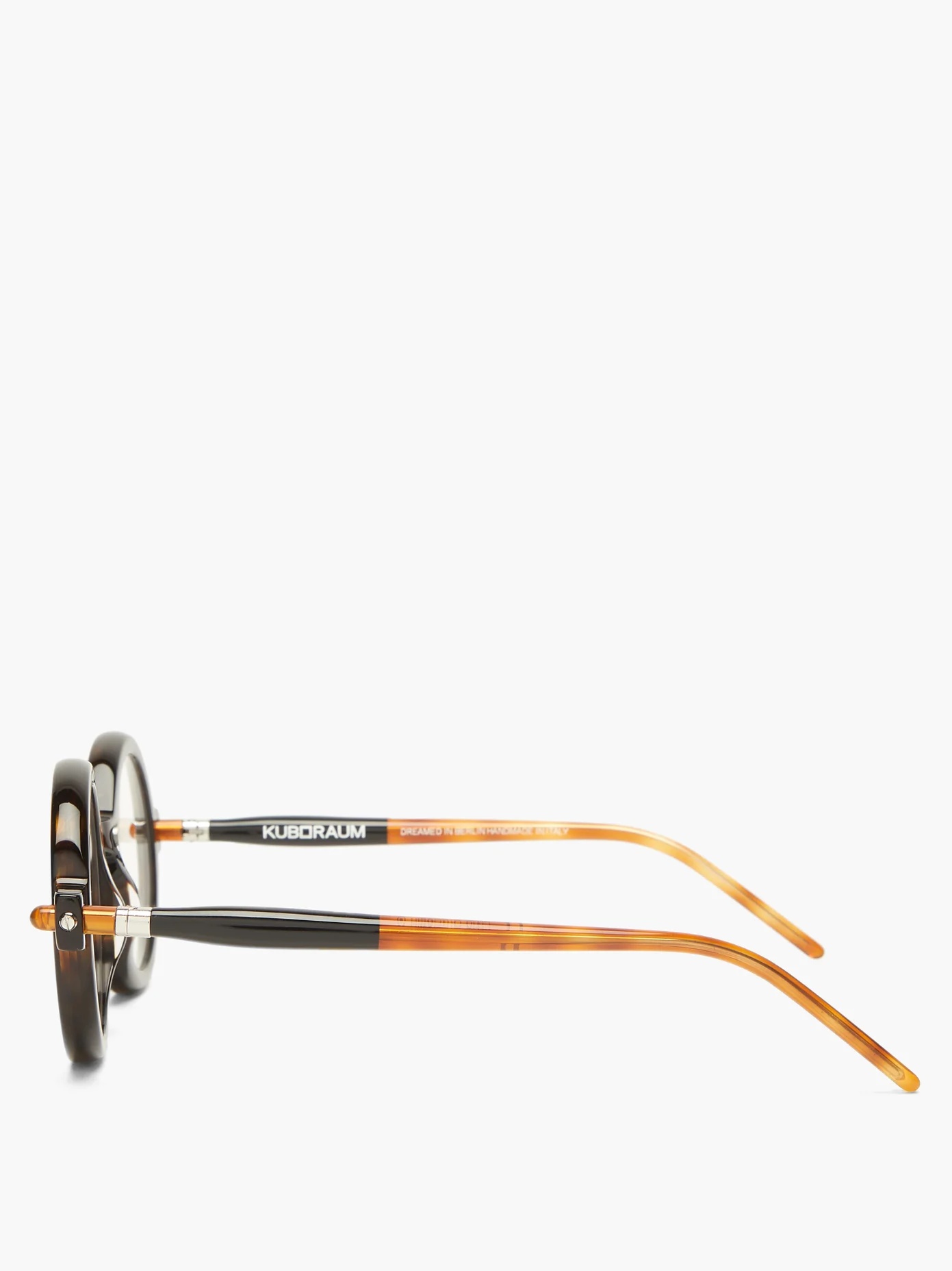 P1 round tortoiseshell-acetate glasses - 3