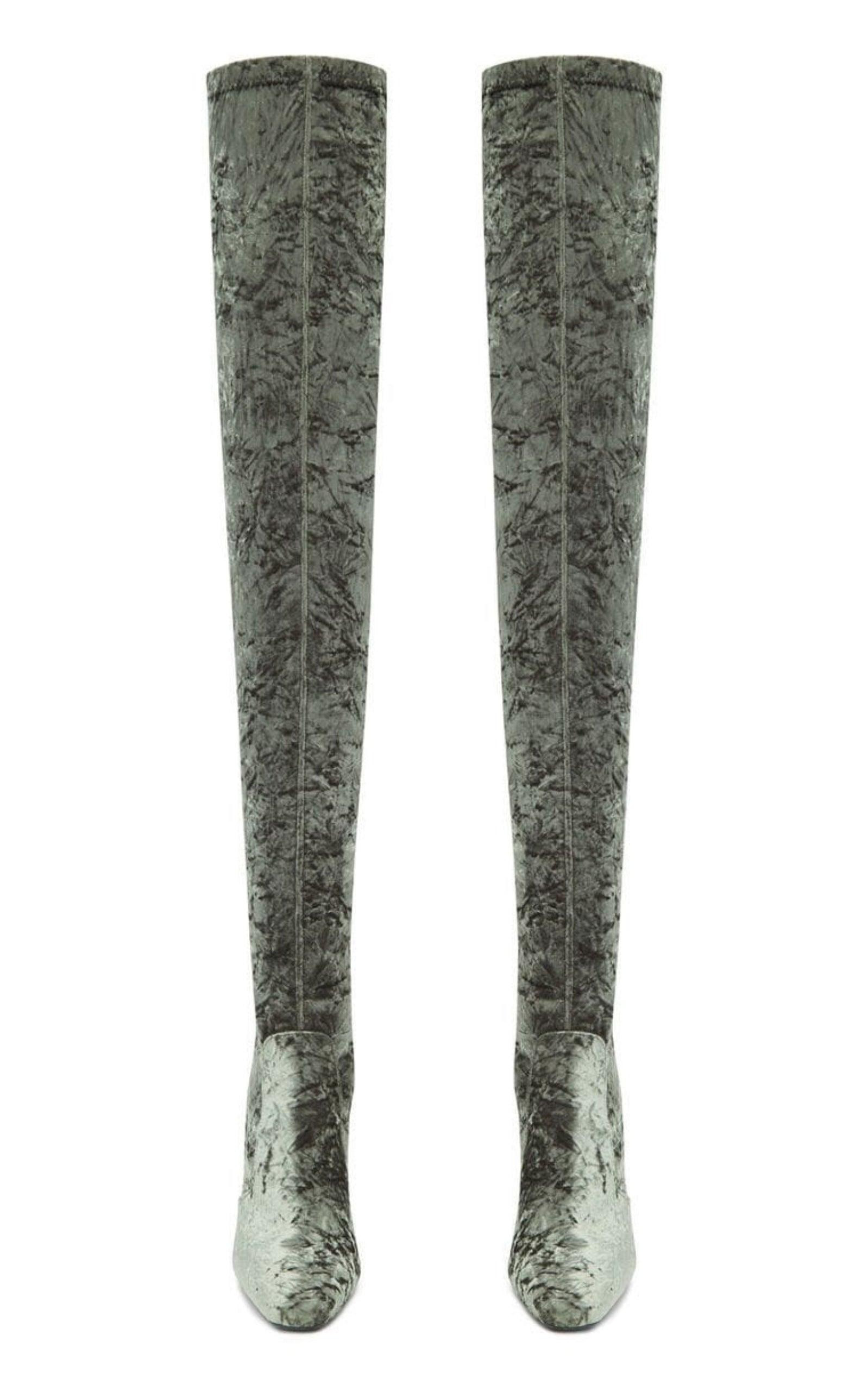 Ella Velvet Over-the-knee Boots - 2