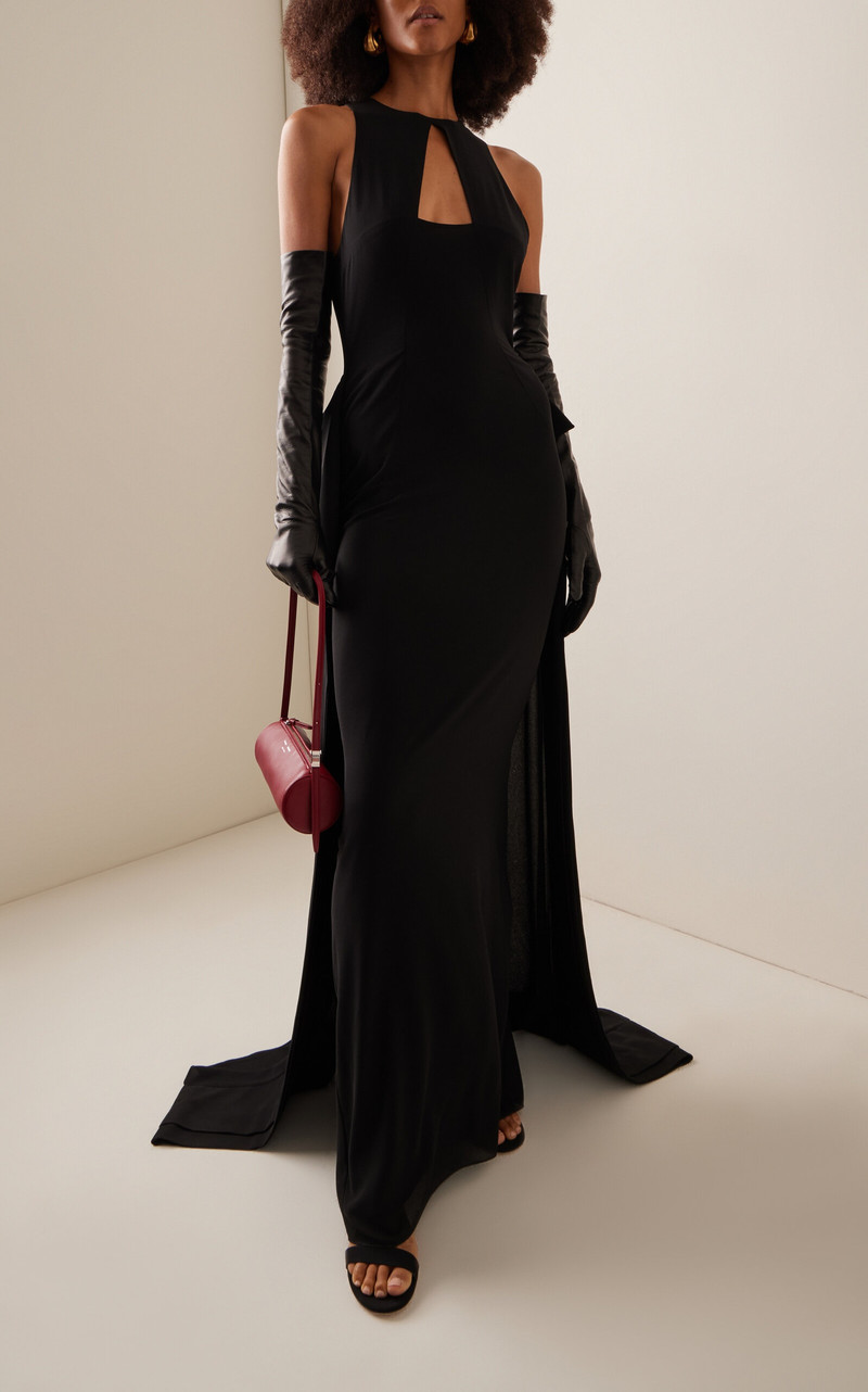 16ARLINGTON Anafri Georgette Gown black outlook