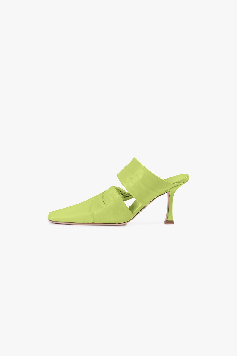 CAROLINE TWISTED STRAP PUMP ACID GREEN 1