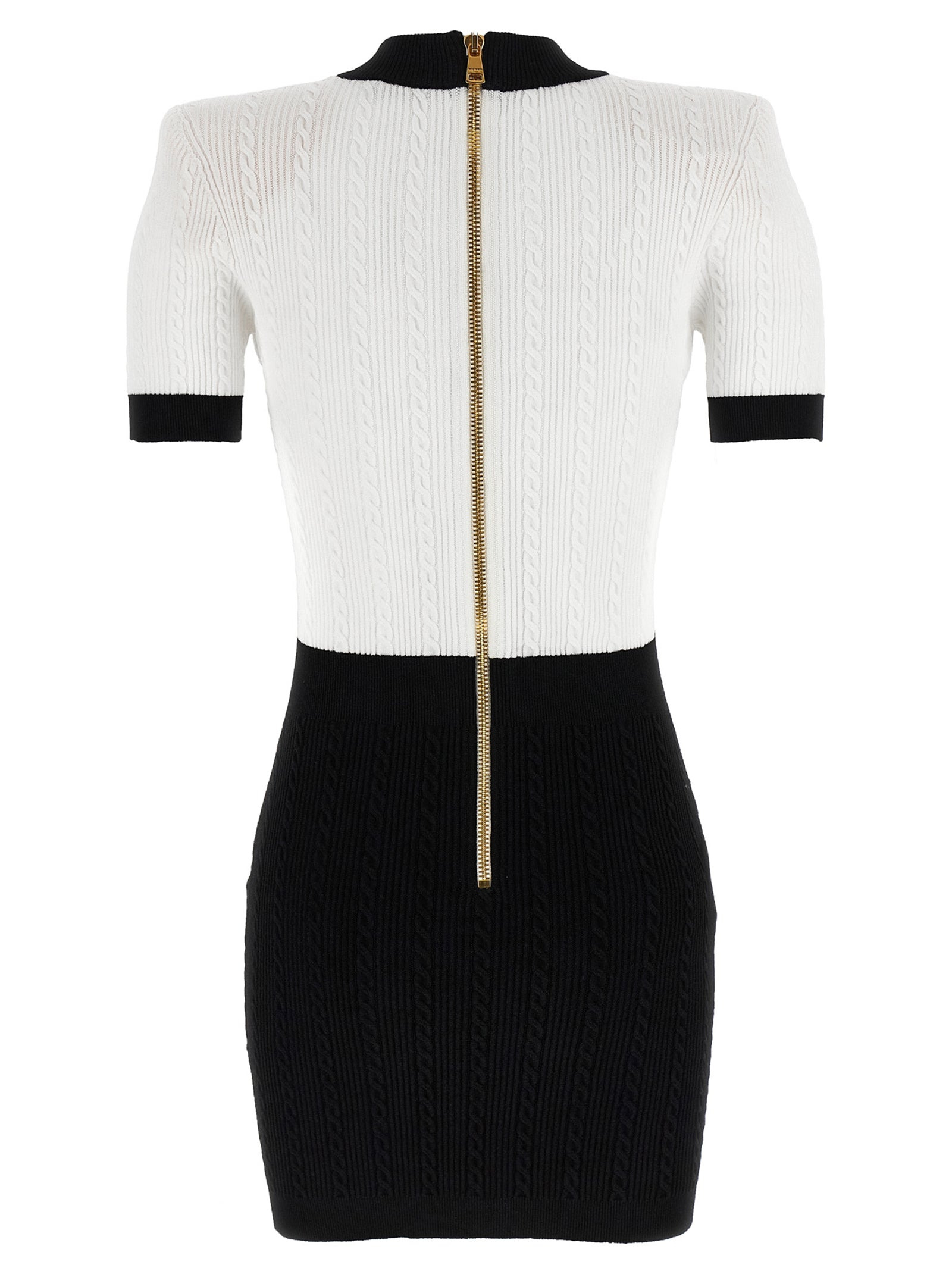 Knitted Dress Dresses White/Black - 2