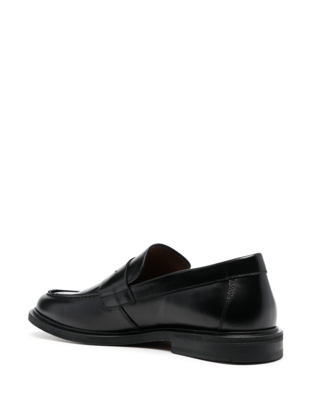 penny-slot leather loafers - 3