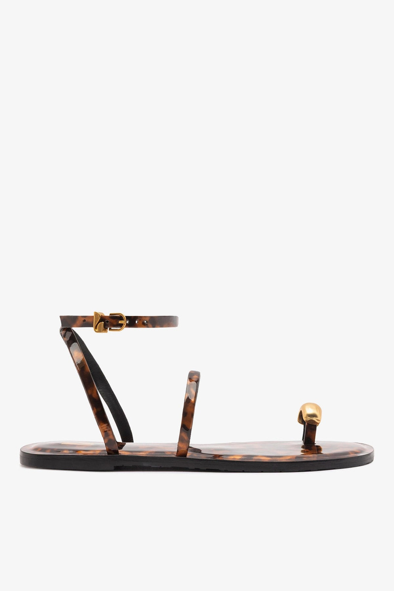 Biarritz Flat Sandal Tortoise Leather 1