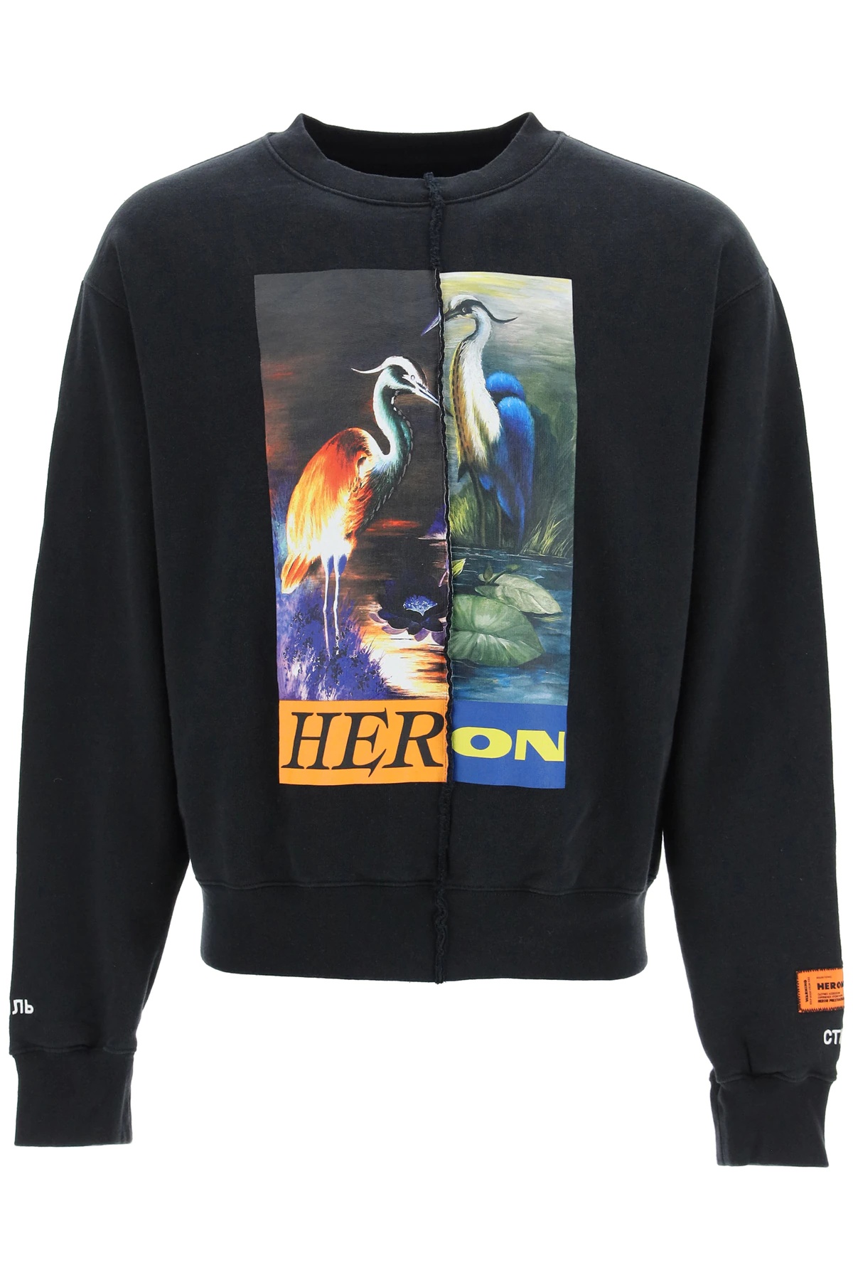 SPLIT HERONS CREW NECK SWEATSHIRT - 1